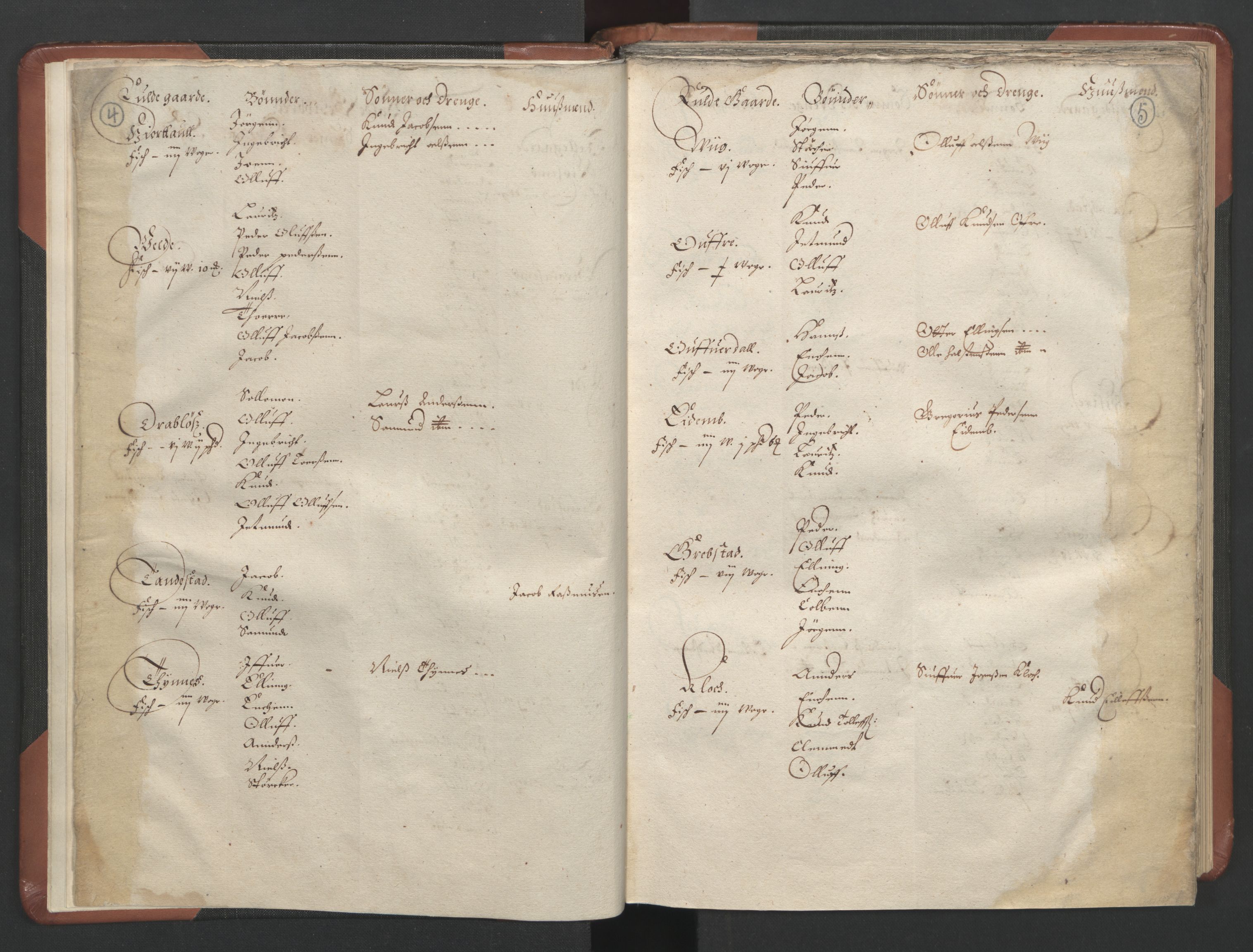RA, Bailiff's Census 1664-1666, no. 16: Romsdal fogderi and Sunnmøre fogderi, 1664-1665, p. 4-5