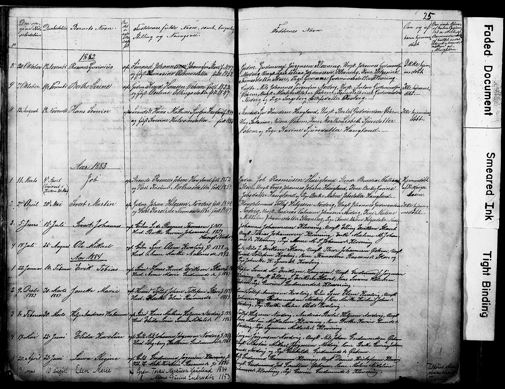 Torvastad sokneprestkontor, SAST/A -101857/H/Ha/Hab/L0005: Parish register (copy) no. B 5, 1857-1908, p. 25