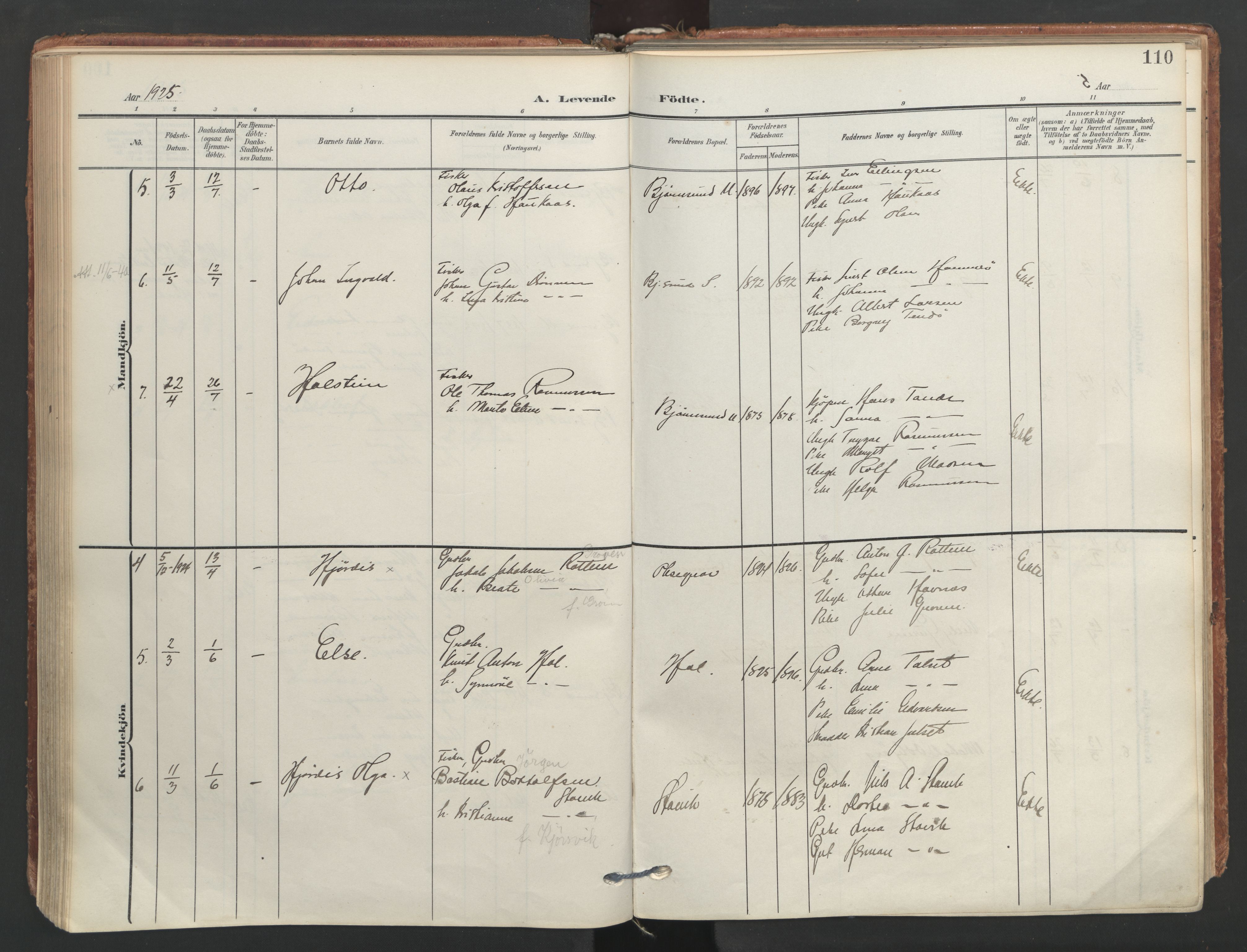 Ministerialprotokoller, klokkerbøker og fødselsregistre - Møre og Romsdal, AV/SAT-A-1454/565/L0751: Parish register (official) no. 565A05, 1905-1979, p. 110