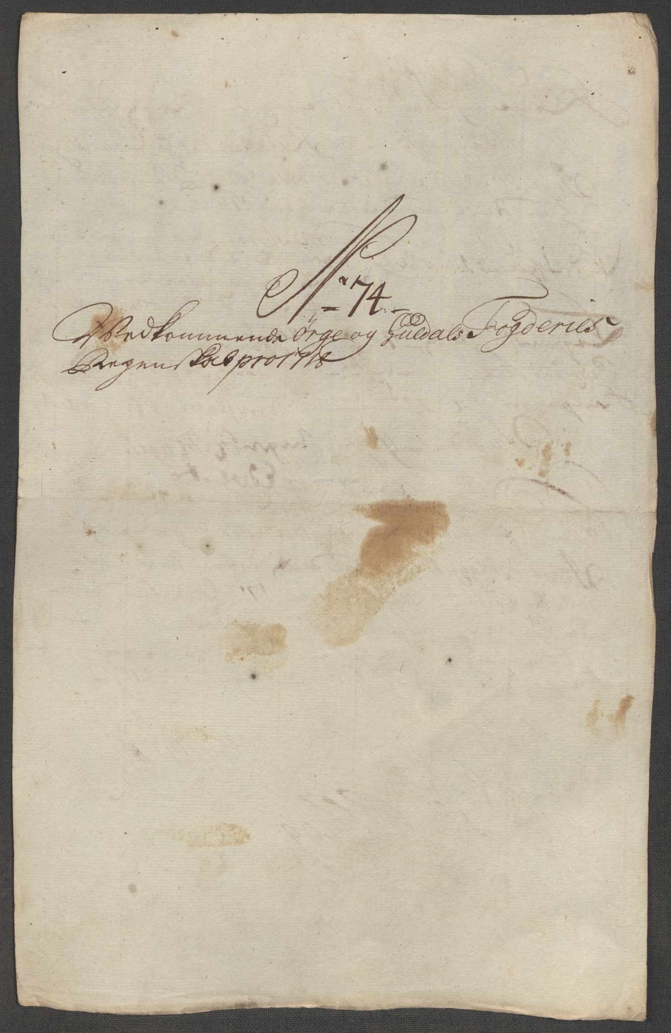 Rentekammeret inntil 1814, Reviderte regnskaper, Fogderegnskap, RA/EA-4092/R60/L3972: Fogderegnskap Orkdal og Gauldal, 1718, p. 160