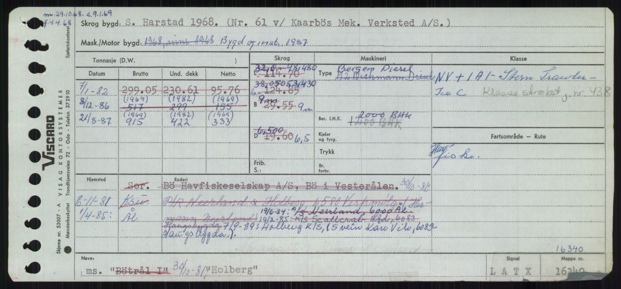 Sjøfartsdirektoratet med forløpere, Skipsmålingen, RA/S-1627/H/Ha/L0003/0001: Fartøy, Hilm-Mar / Fartøy, Hilm-Kol, p. 53