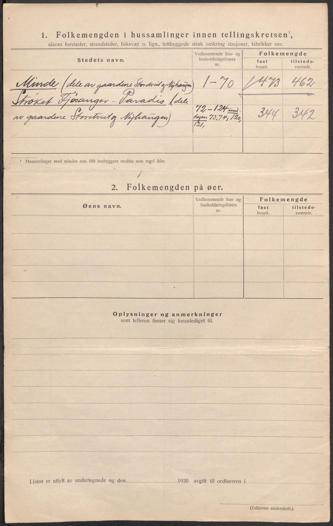 SAB, 1920 census for Fana, 1920, p. 43