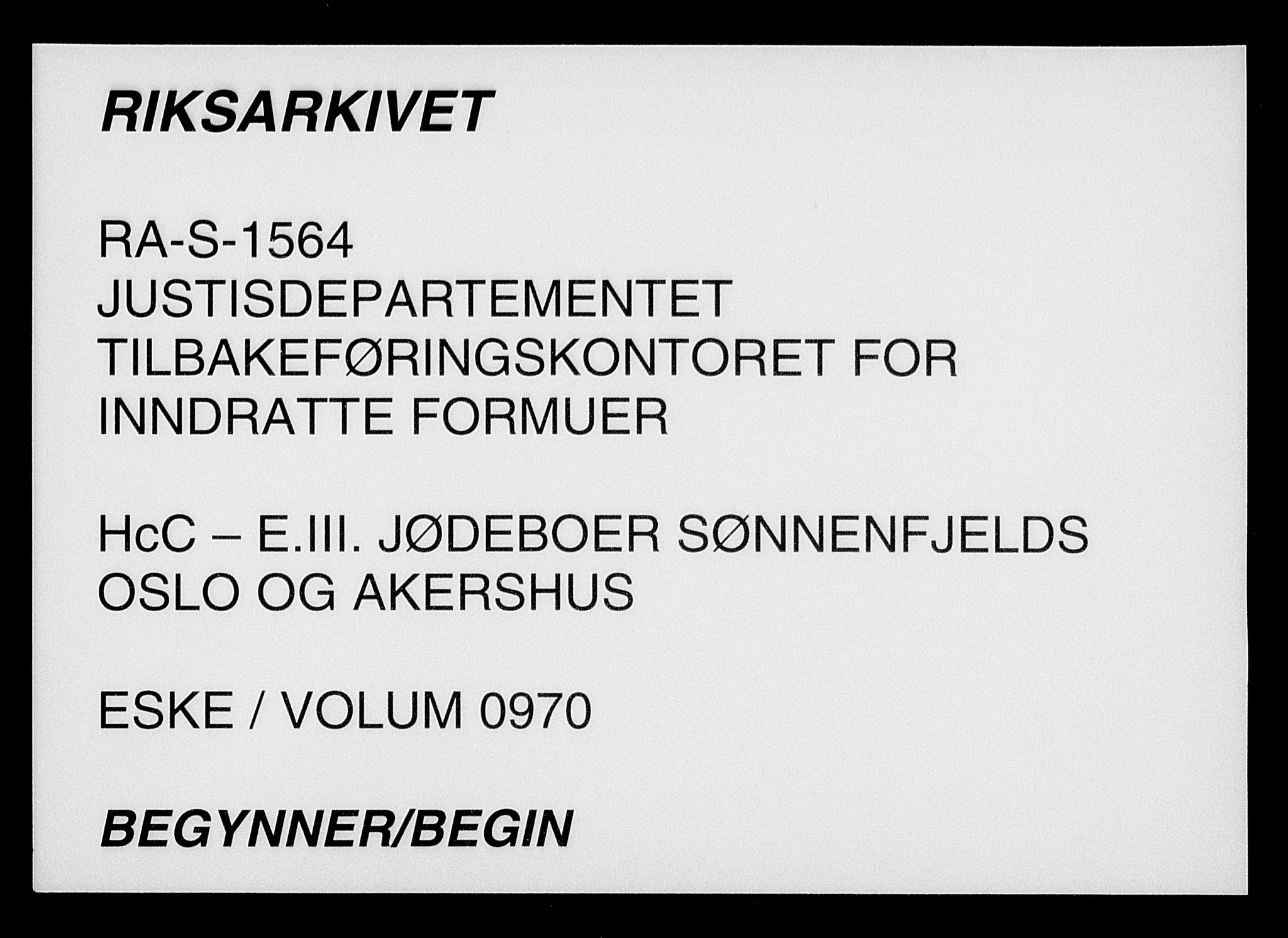 Justisdepartementet, Tilbakeføringskontoret for inndratte formuer, AV/RA-S-1564/H/Hc/Hcc/L0970: --, 1945-1947, p. 1