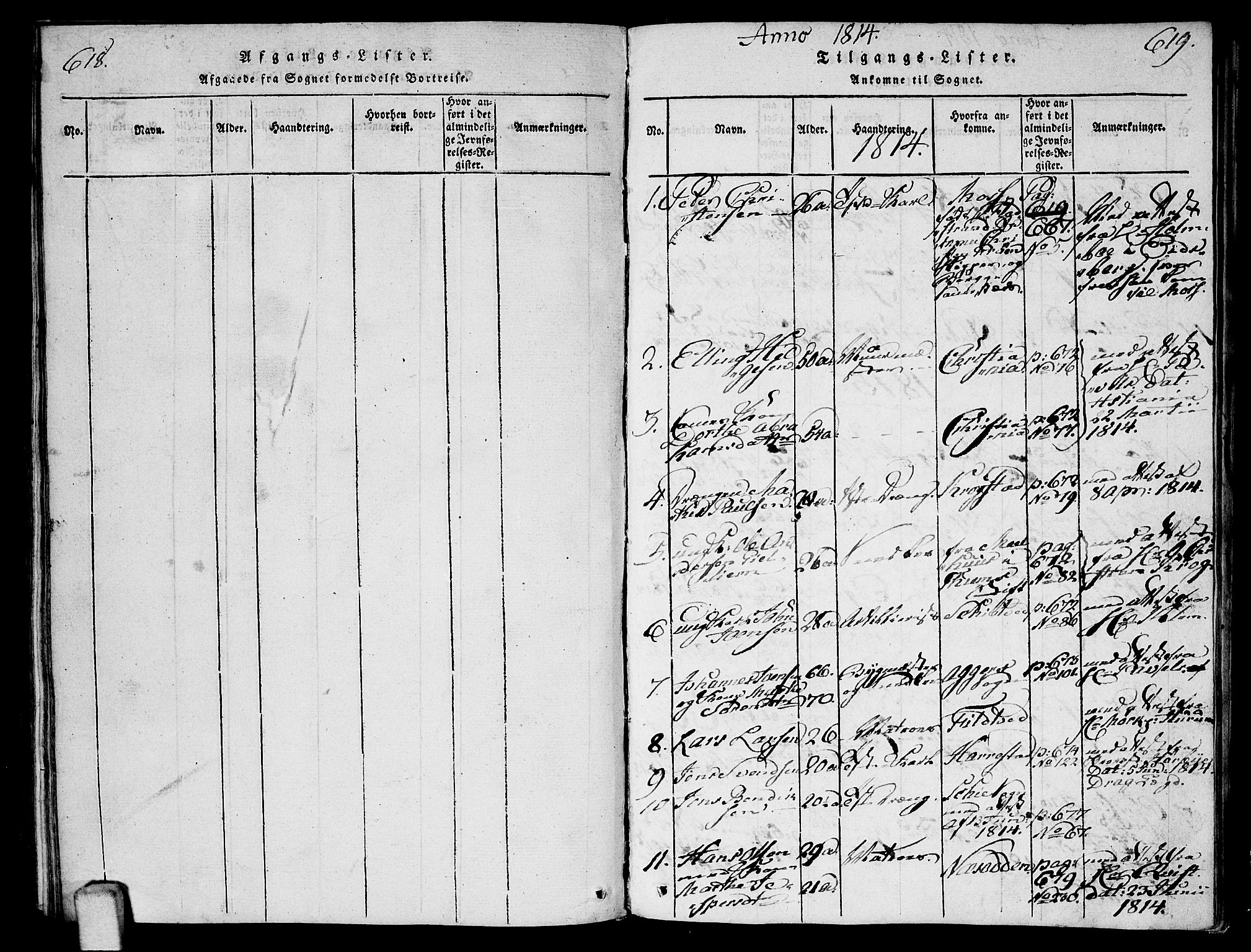 Ås prestekontor Kirkebøker, SAO/A-10894/F/Fa/L0003: Parish register (official) no. I 3, 1814-1818, p. 618-619