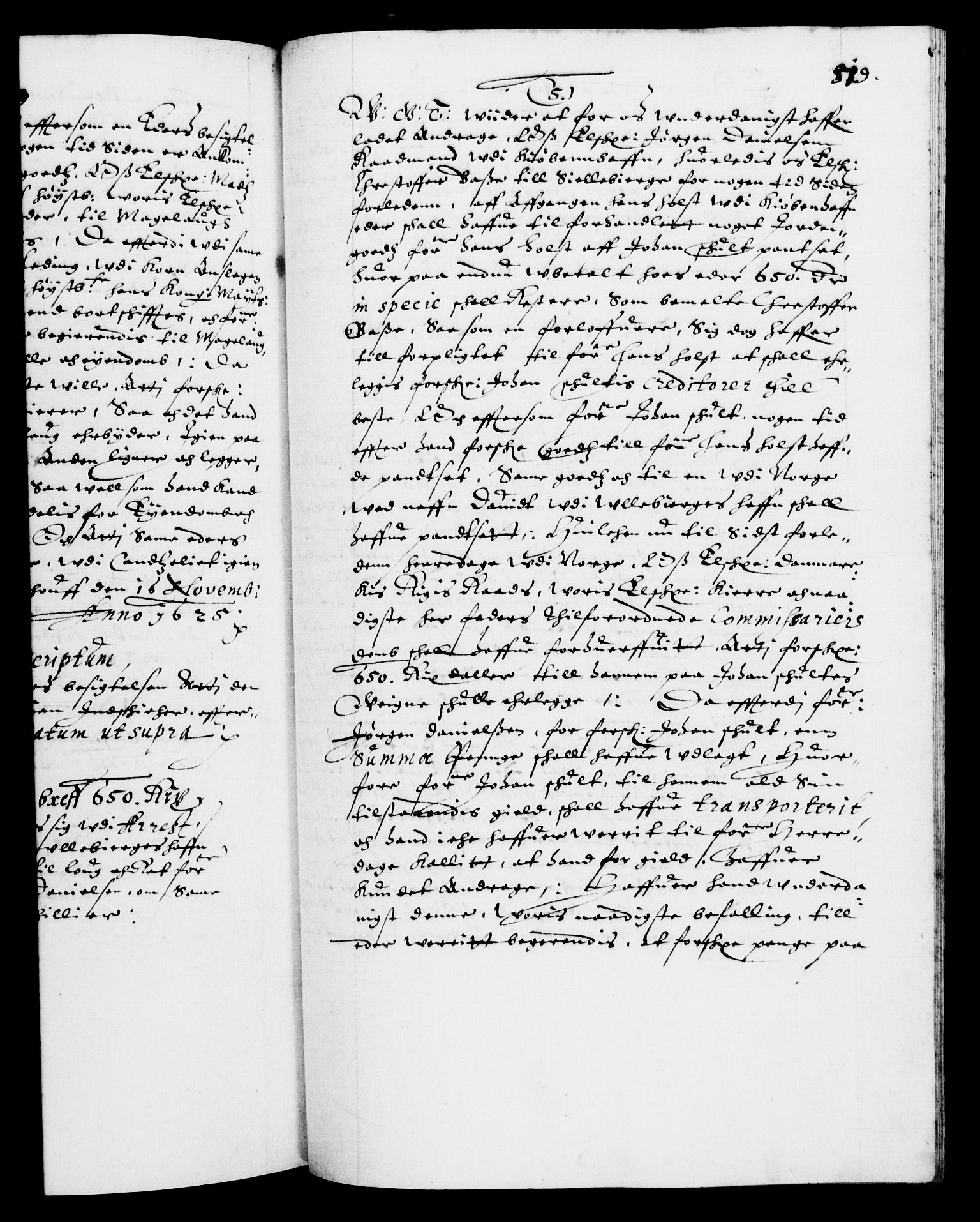 Danske Kanselli 1572-1799, RA/EA-3023/F/Fc/Fca/Fcab/L0004: Norske tegnelser (mikrofilm), 1617-1627, p. 519a