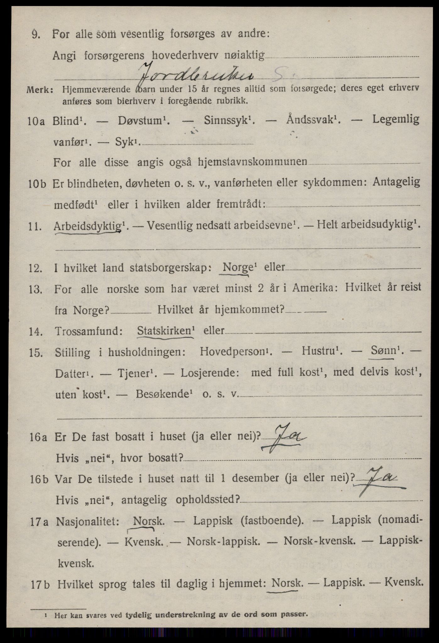 SAT, 1920 census for Strinda, 1920, p. 14479