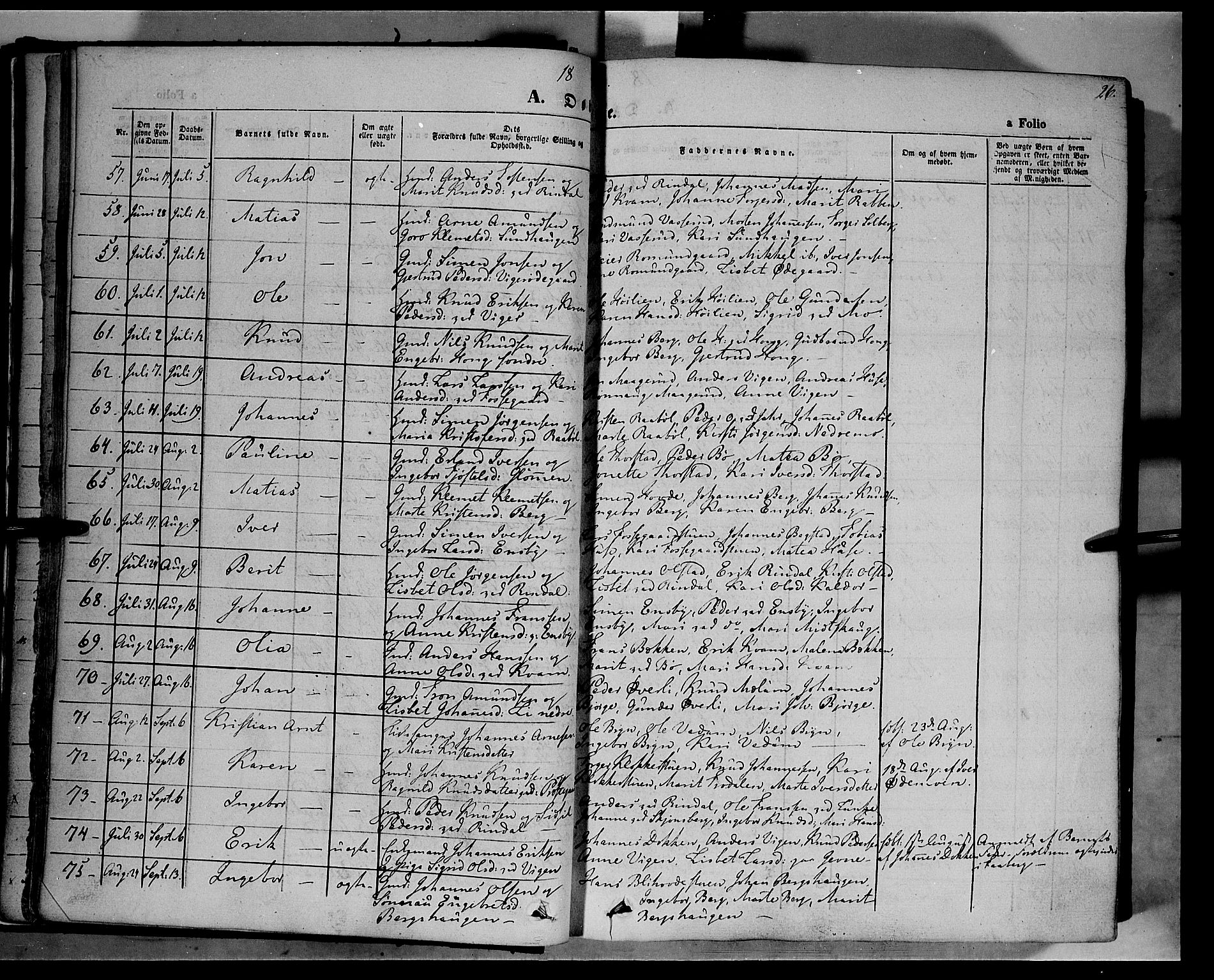 Øyer prestekontor, AV/SAH-PREST-084/H/Ha/Haa/L0005: Parish register (official) no. 5, 1842-1857, p. 26