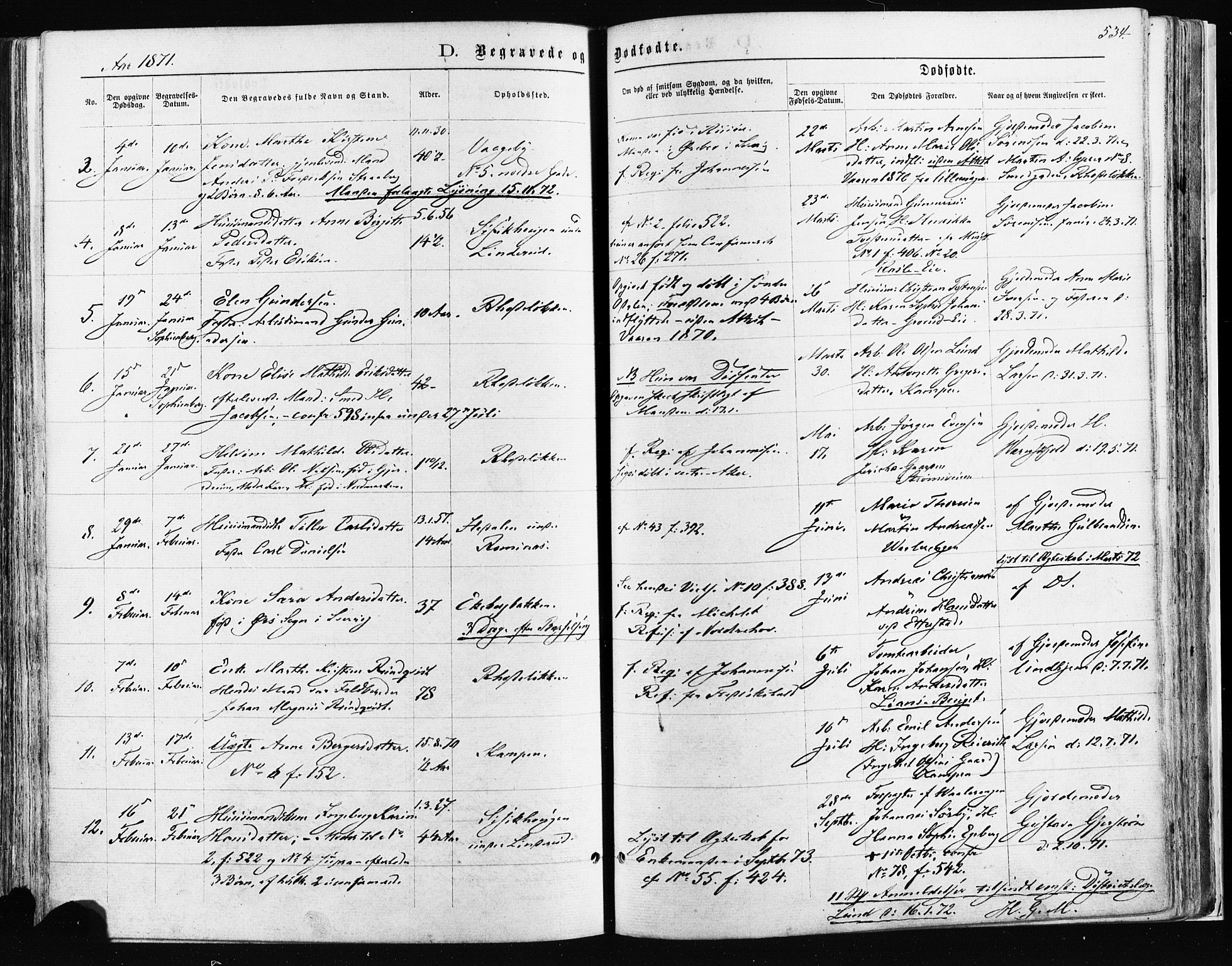 Østre Aker prestekontor Kirkebøker, AV/SAO-A-10840/F/Fa/L0003: Parish register (official) no. I 3, 1869-1875, p. 534