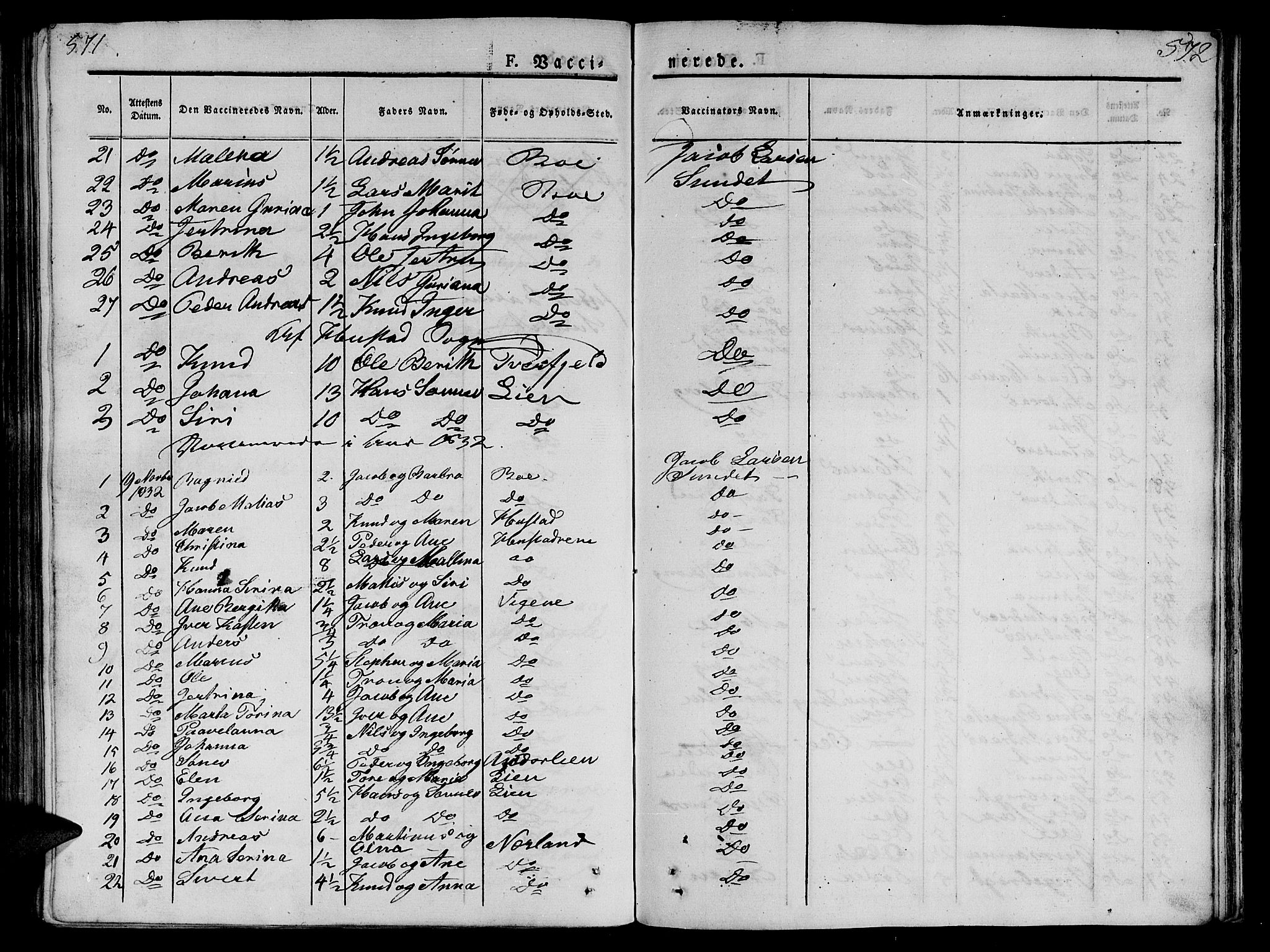 Ministerialprotokoller, klokkerbøker og fødselsregistre - Møre og Romsdal, AV/SAT-A-1454/566/L0765: Parish register (official) no. 566A04, 1829-1841, p. 571-572