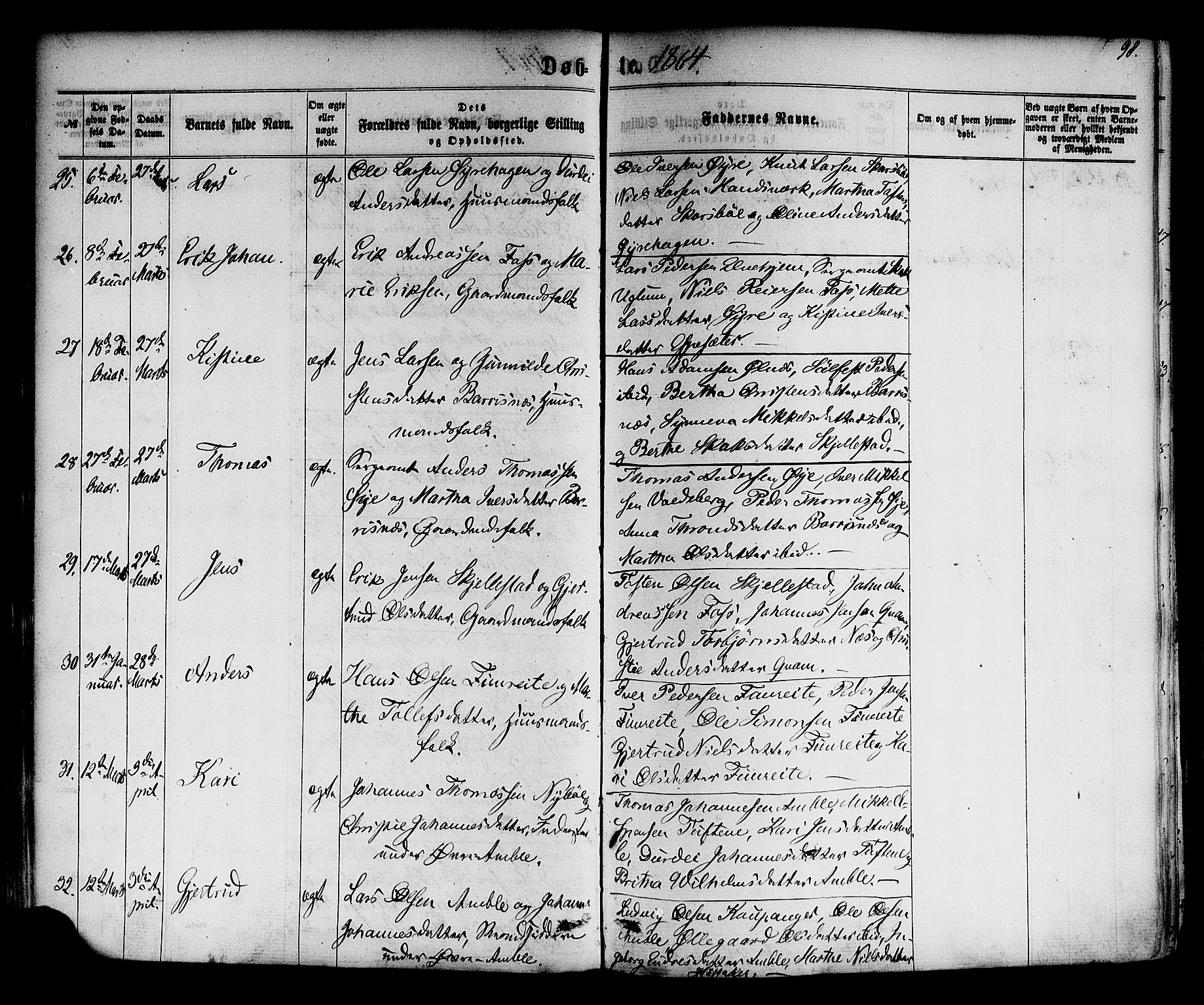 Sogndal sokneprestembete, AV/SAB-A-81301/H/Haa/Haaa/L0013: Parish register (official) no. A 13, 1859-1877, p. 98