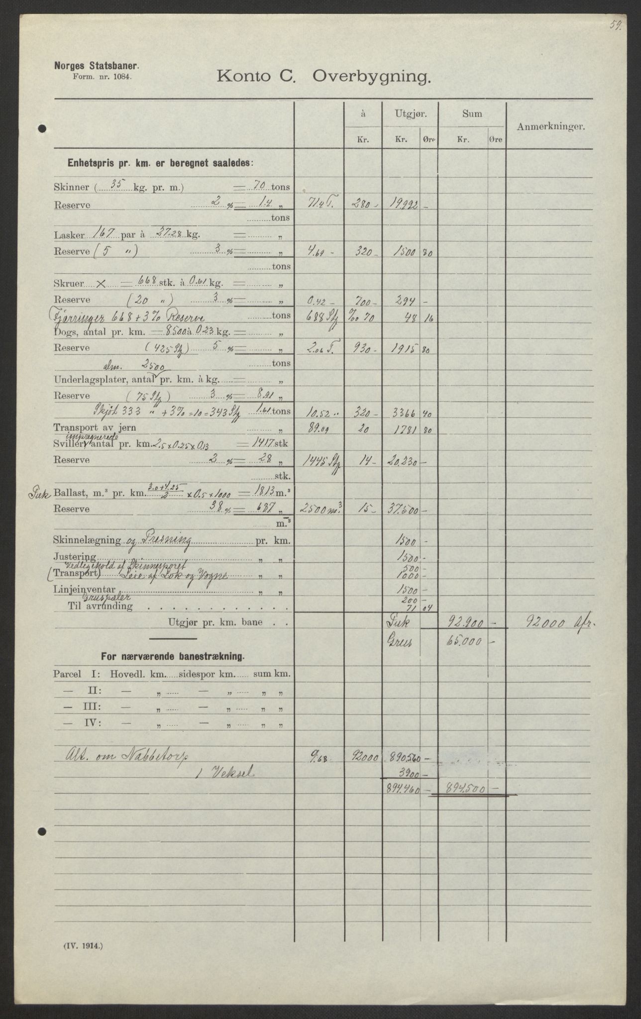 Norges Statsbaner, Baneavdelingen B, AV/RA-S-1619/1/F/Fa/L0042: NORGE-JYLLAND, 1920, p. 363