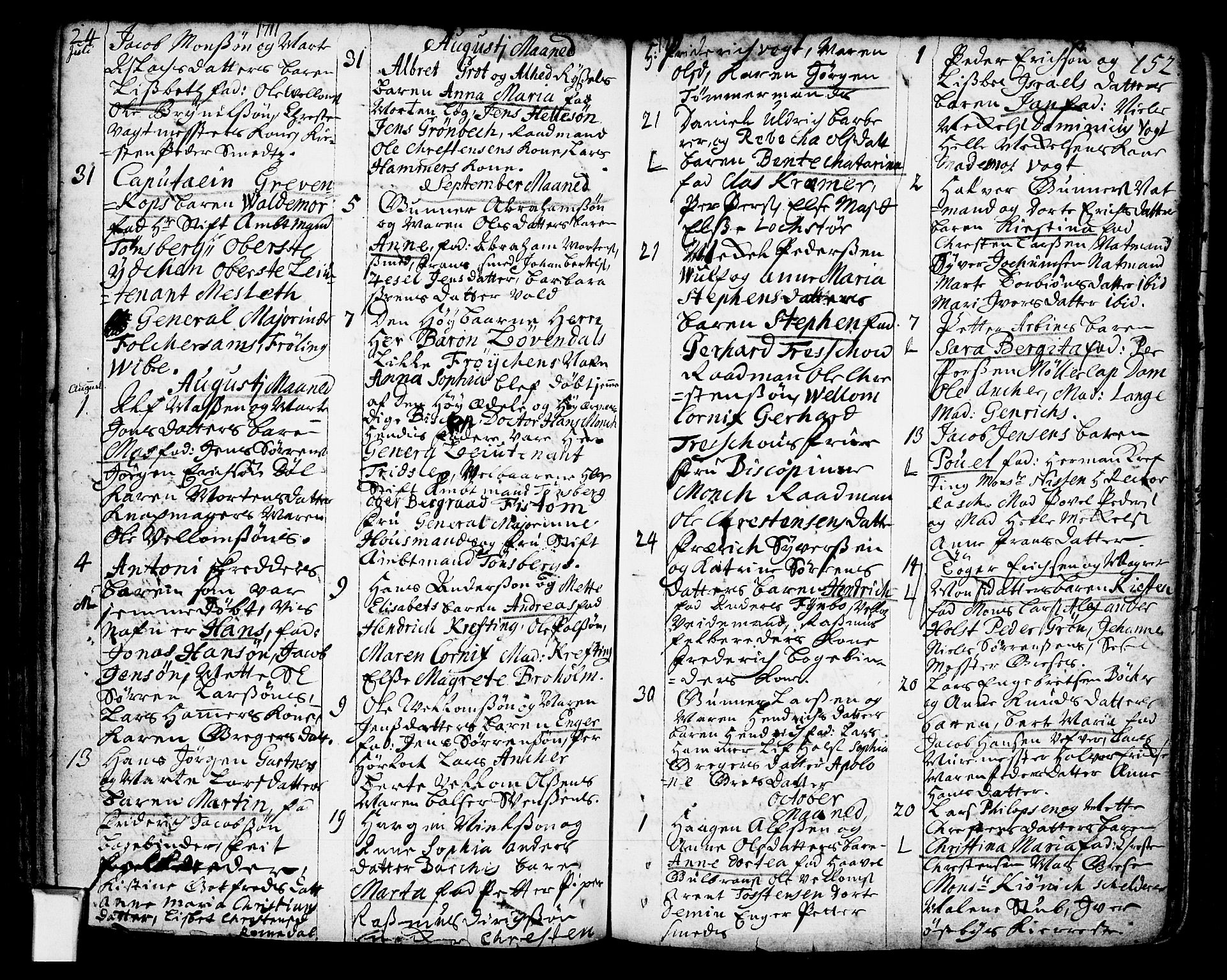 Oslo domkirke Kirkebøker, SAO/A-10752/F/Fa/L0002: Parish register (official) no. 2, 1705-1730, p. 152