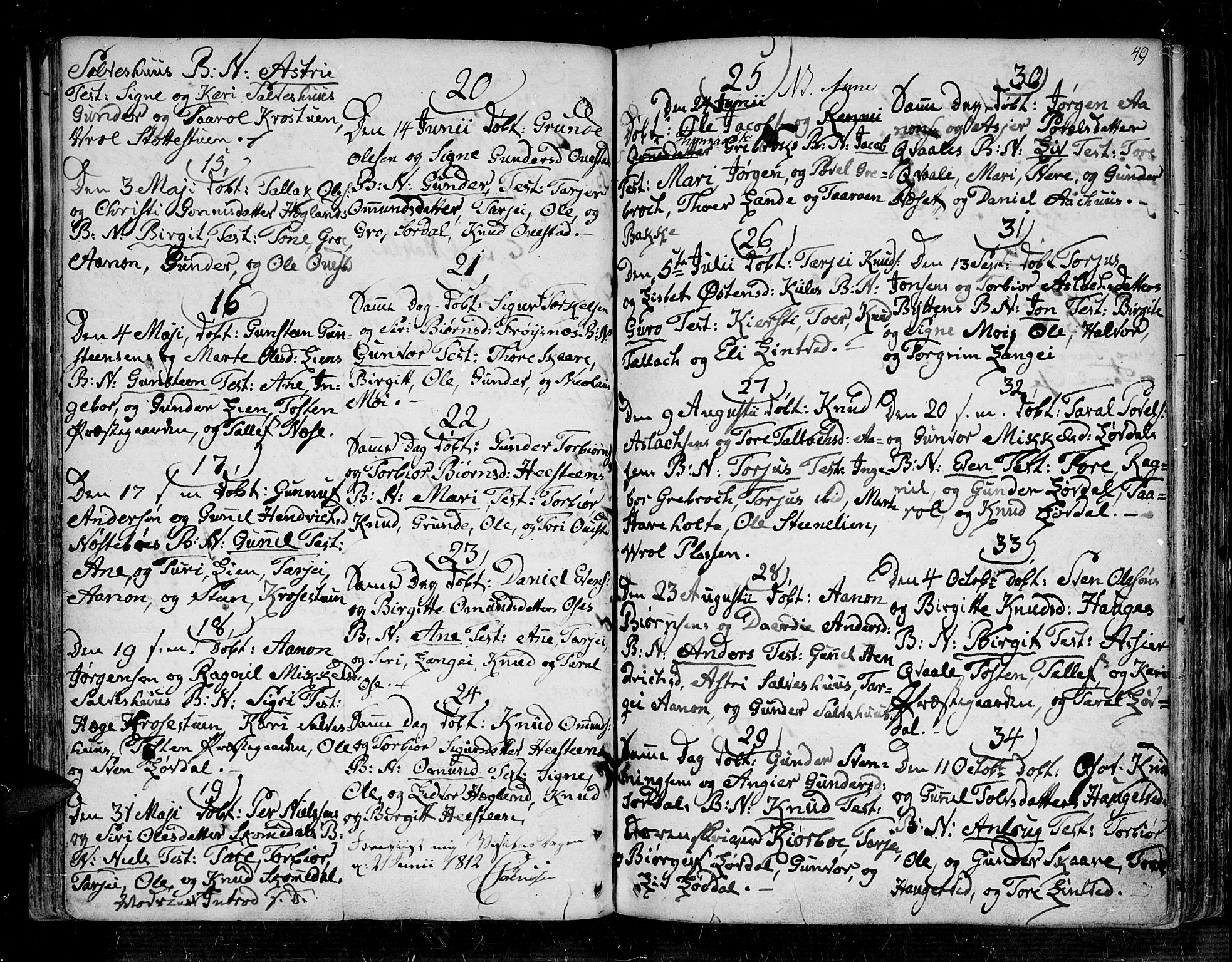 Bygland sokneprestkontor, AV/SAK-1111-0006/F/Fa/Fab/L0002: Parish register (official) no. A 2, 1766-1816, p. 49