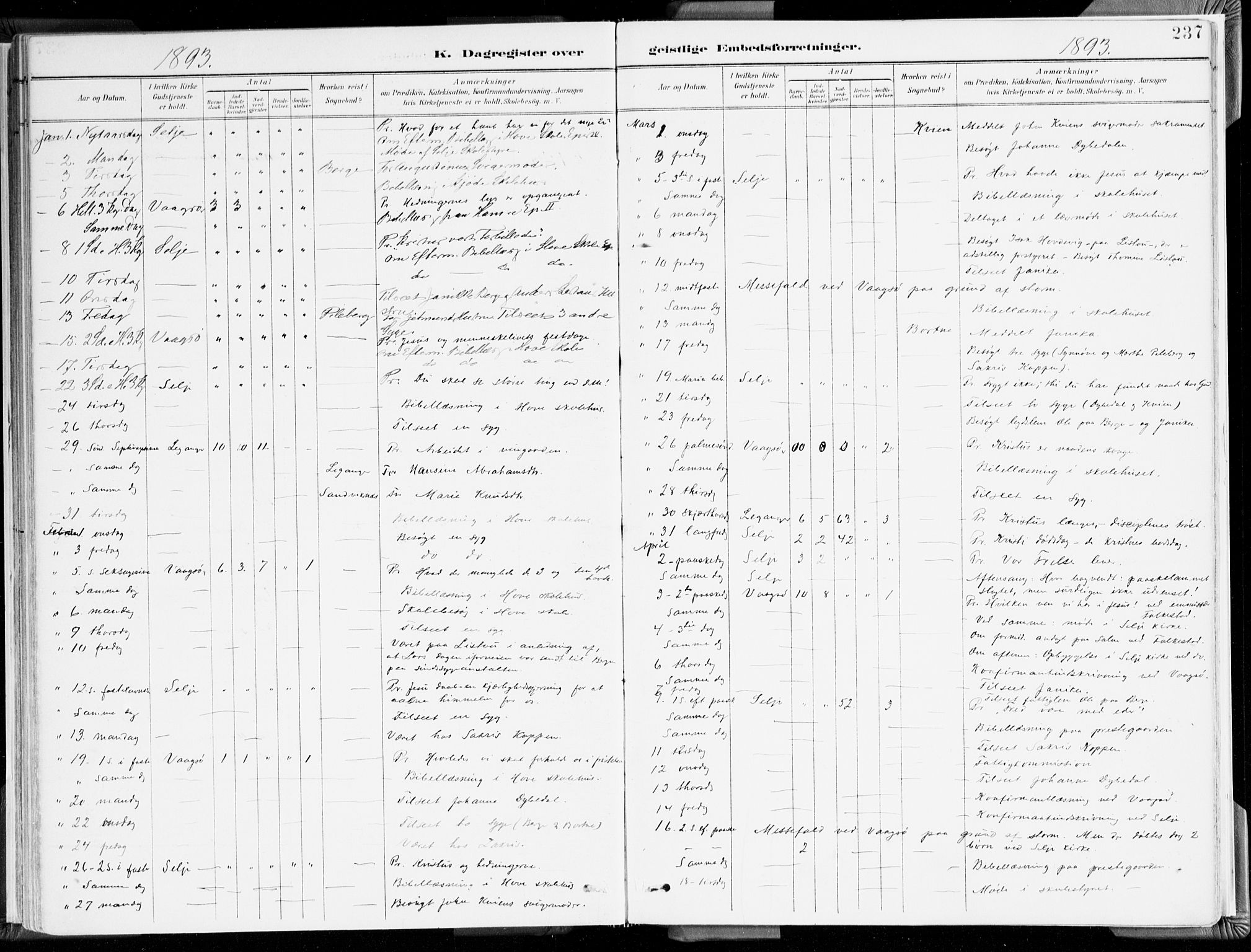 Selje sokneprestembete, SAB/A-99938/H/Ha/Haa/Haab: Parish register (official) no. B 2, 1891-1907, p. 237