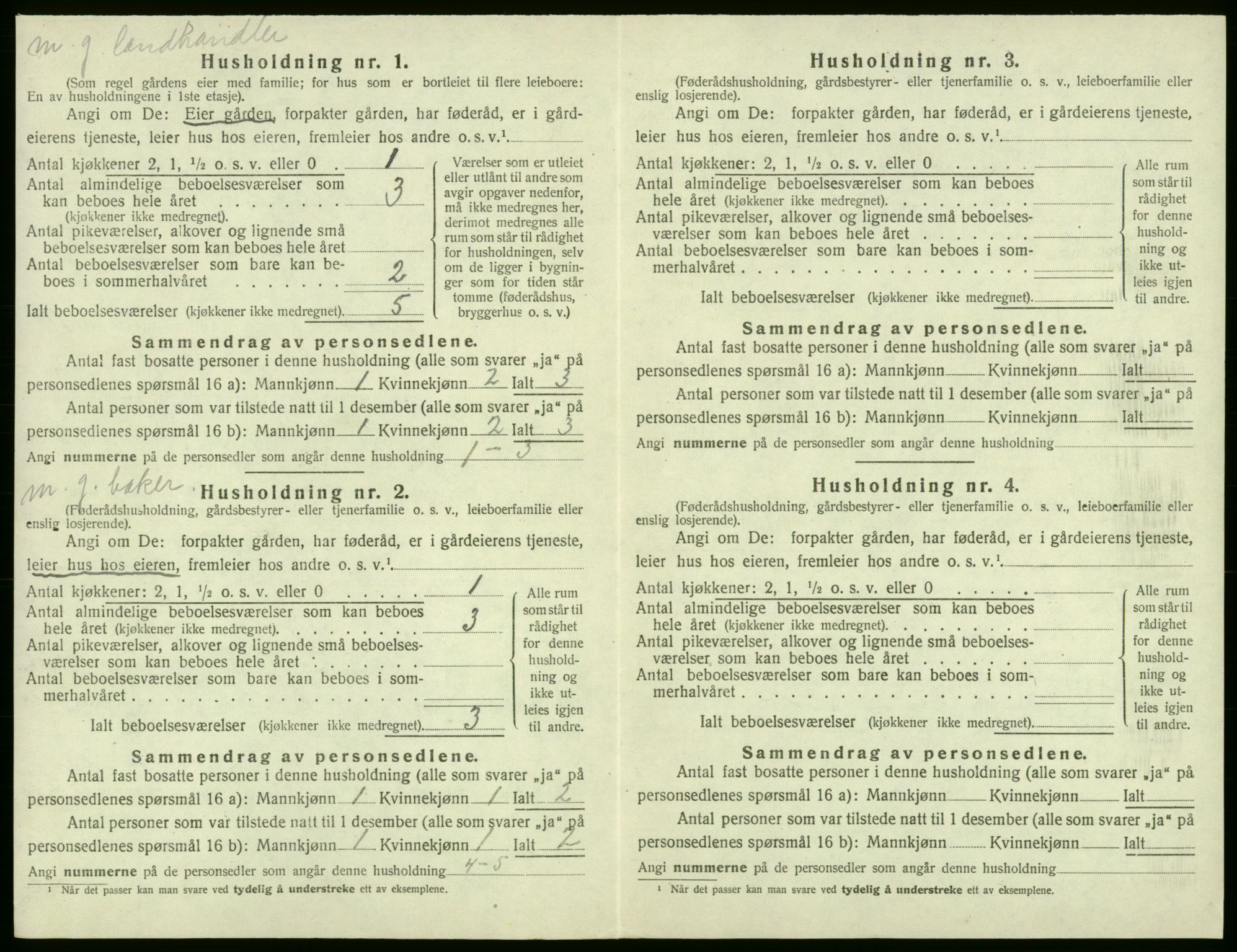 SAB, 1920 census for Stord, 1920, p. 848