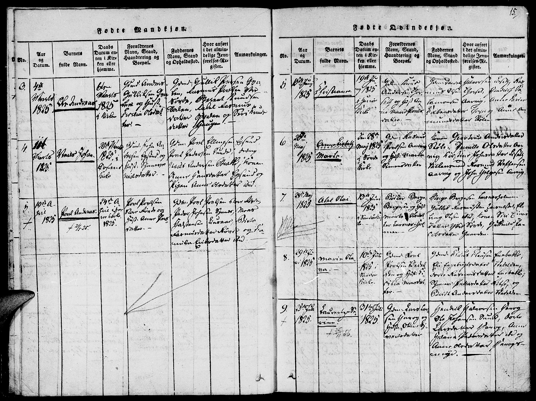 Ministerialprotokoller, klokkerbøker og fødselsregistre - Møre og Romsdal, SAT/A-1454/504/L0054: Parish register (official) no. 504A01, 1816-1861, p. 15