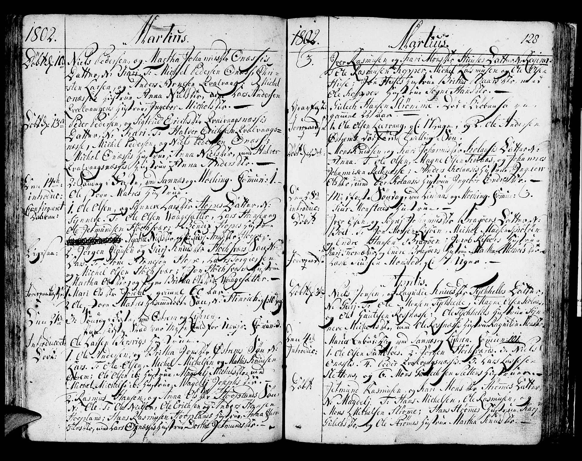 Lindås Sokneprestembete, AV/SAB-A-76701/H/Haa/Haaa/L0005: Parish register (official) no. A 5, 1791-1813, p. 128