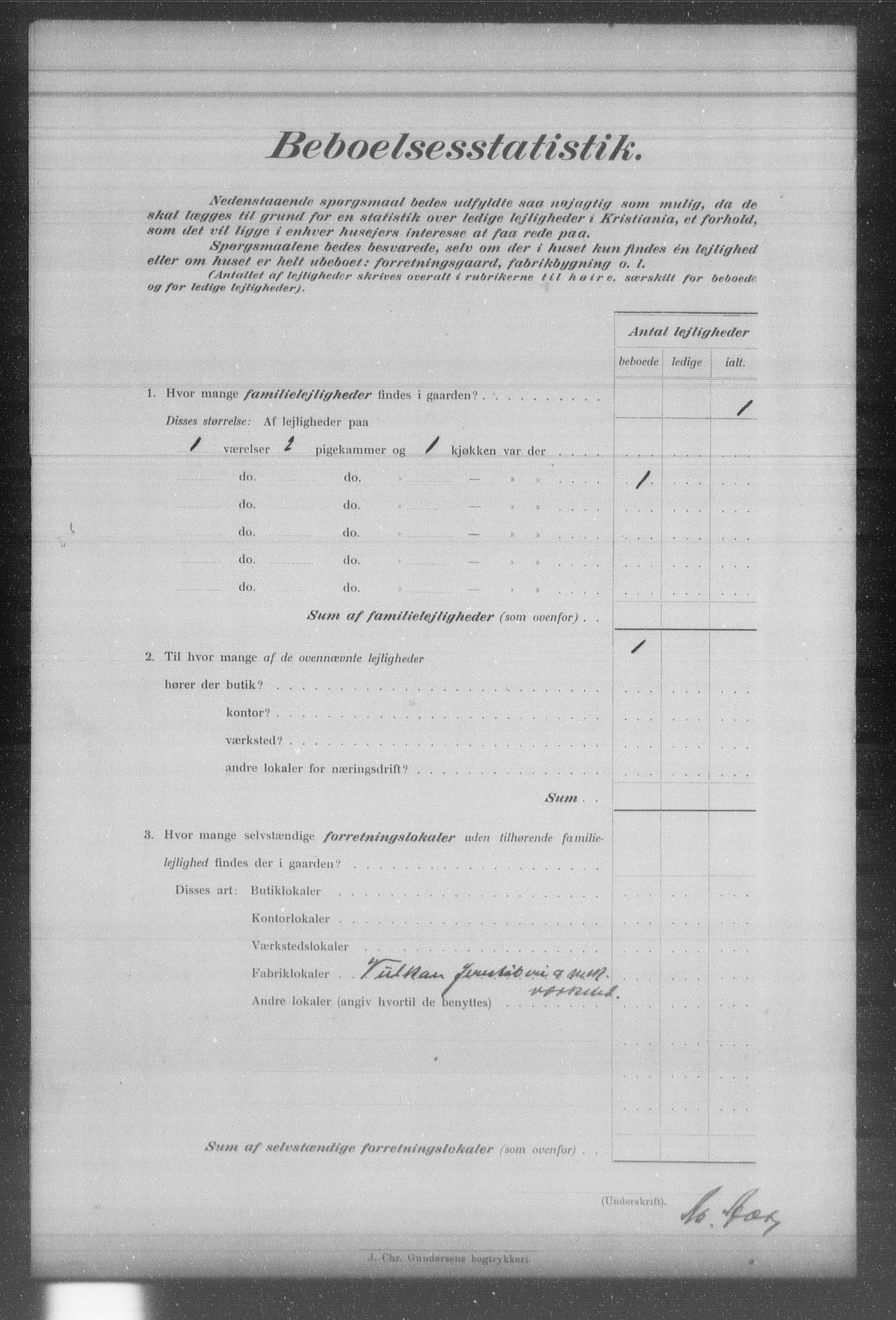 OBA, Municipal Census 1903 for Kristiania, 1903, p. 1811