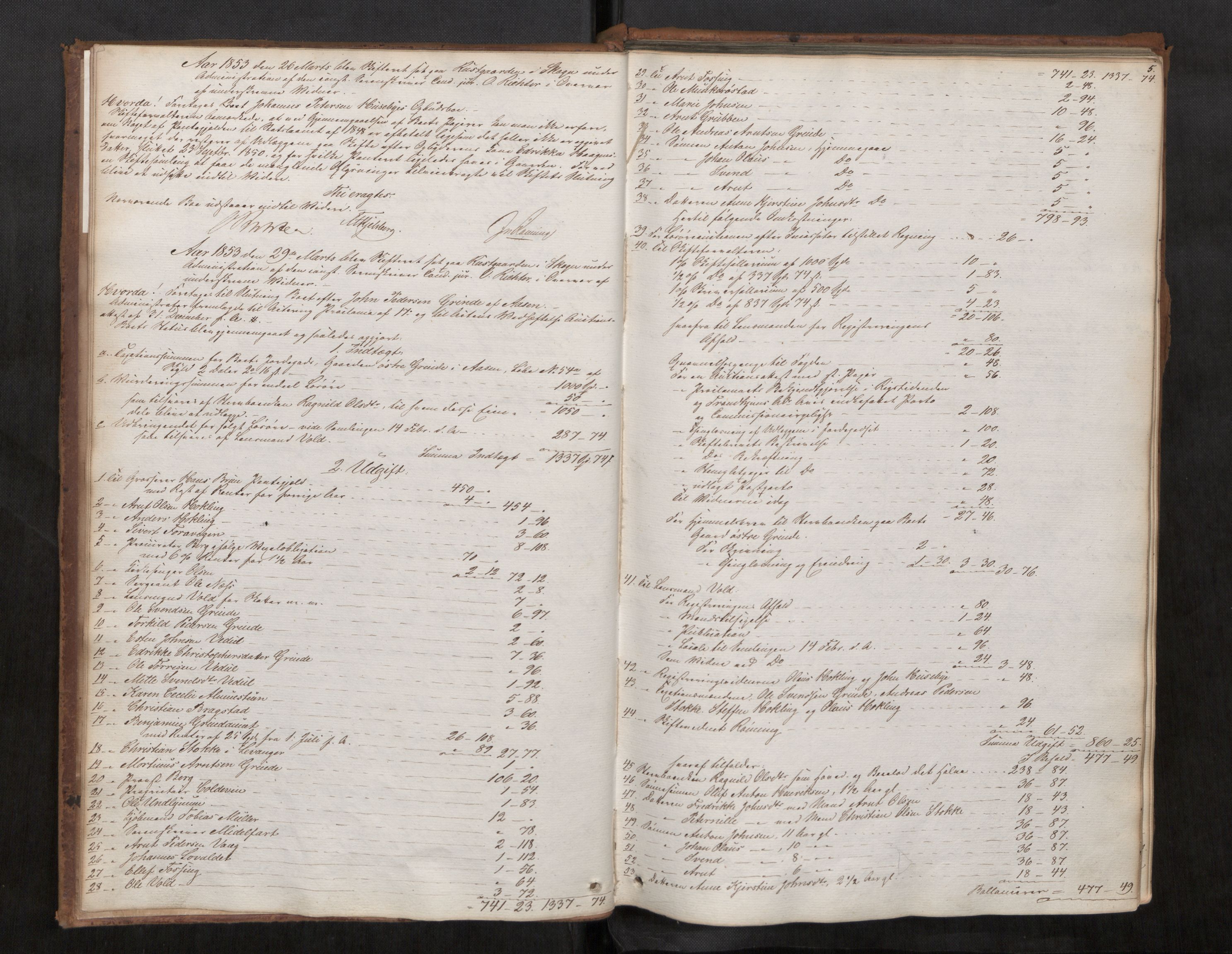 Stjør- og Verdal sorenskriveri, AV/SAT-A-4167/1/3/3A/L0040: Skifteslutningsprotokoll, 1853-1857, p. 5