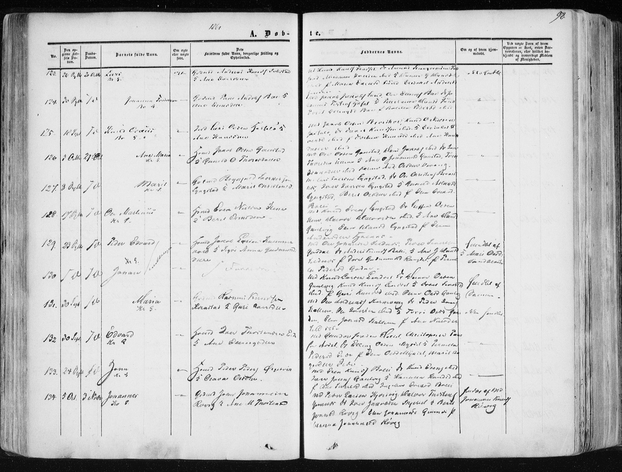 Ministerialprotokoller, klokkerbøker og fødselsregistre - Møre og Romsdal, SAT/A-1454/568/L0804: Parish register (official) no. 568A11, 1854-1868, p. 99