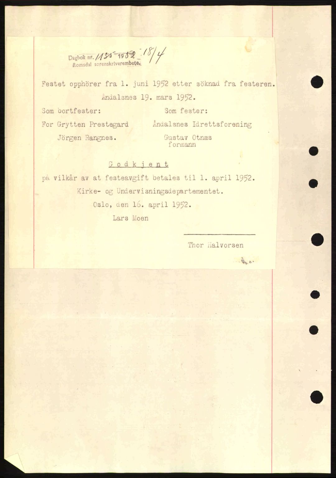 Romsdal sorenskriveri, AV/SAT-A-4149/1/2/2C: Mortgage book no. A1, 1936-1936, Diary no: : 1546/1936