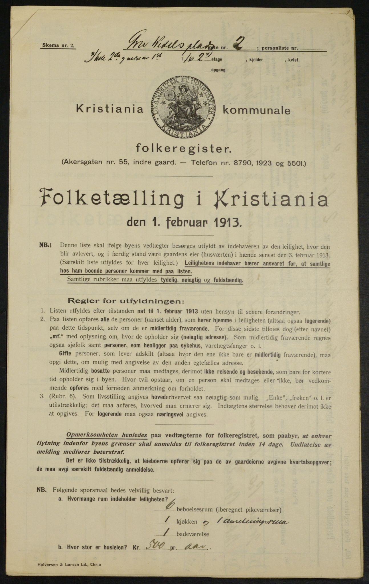 OBA, Municipal Census 1913 for Kristiania, 1913, p. 29964