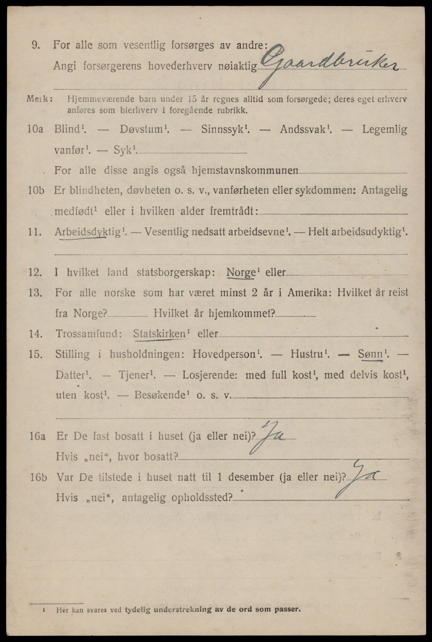 SAST, 1920 census for Vats, 1920, p. 2330