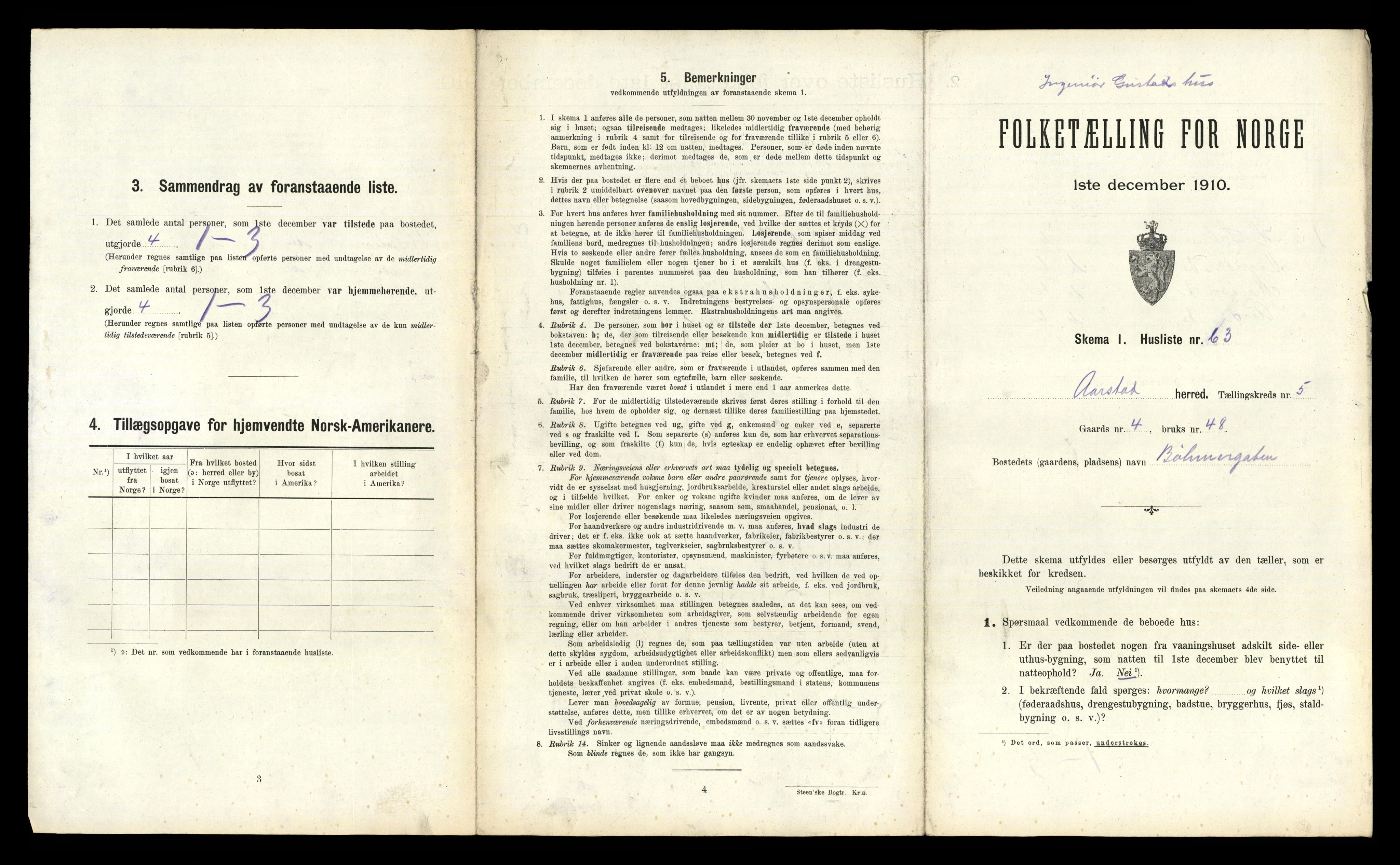 RA, 1910 census for Årstad, 1910, p. 780