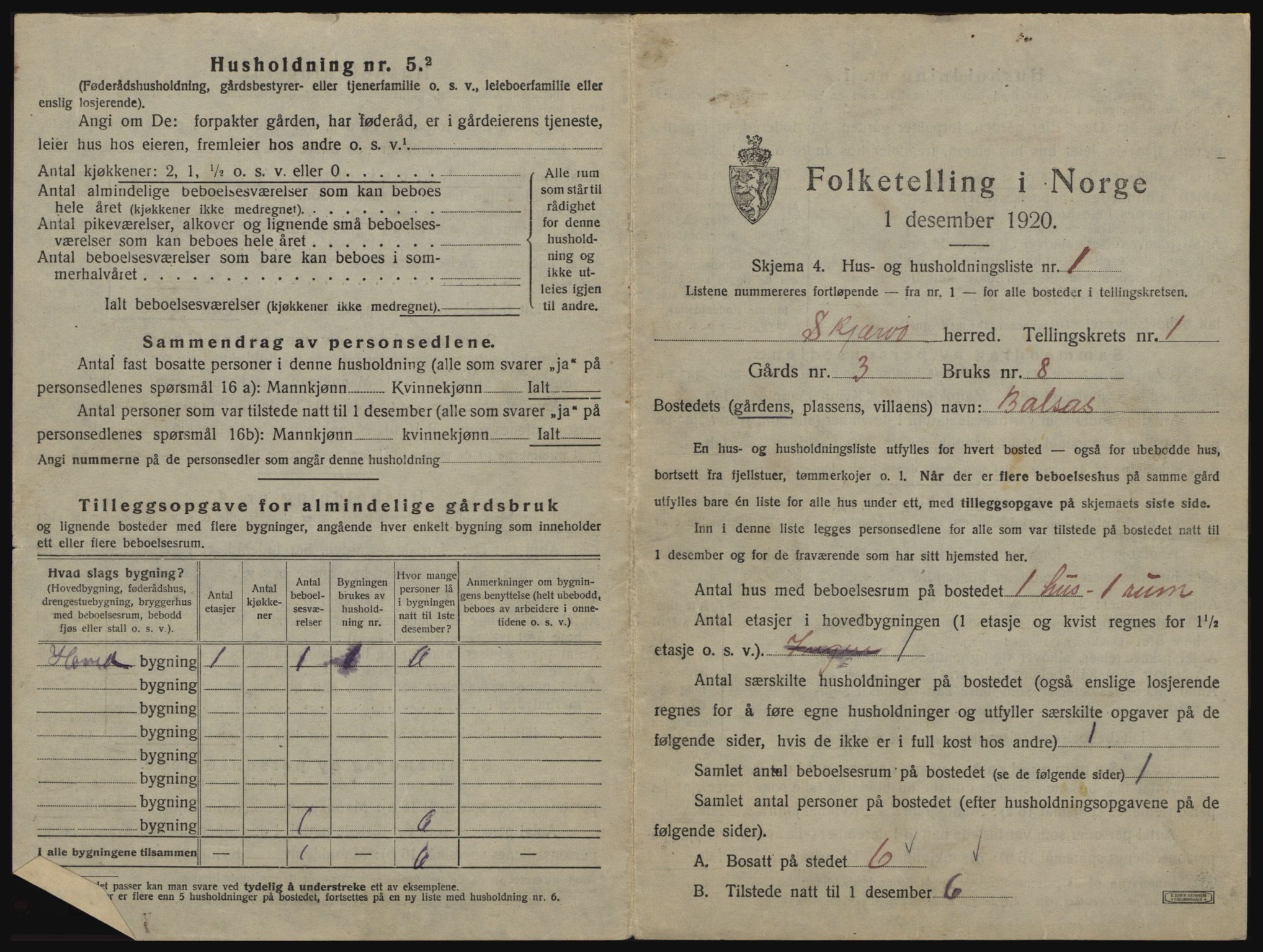 SATØ, 1920 census for Skjervøy, 1920, p. 61