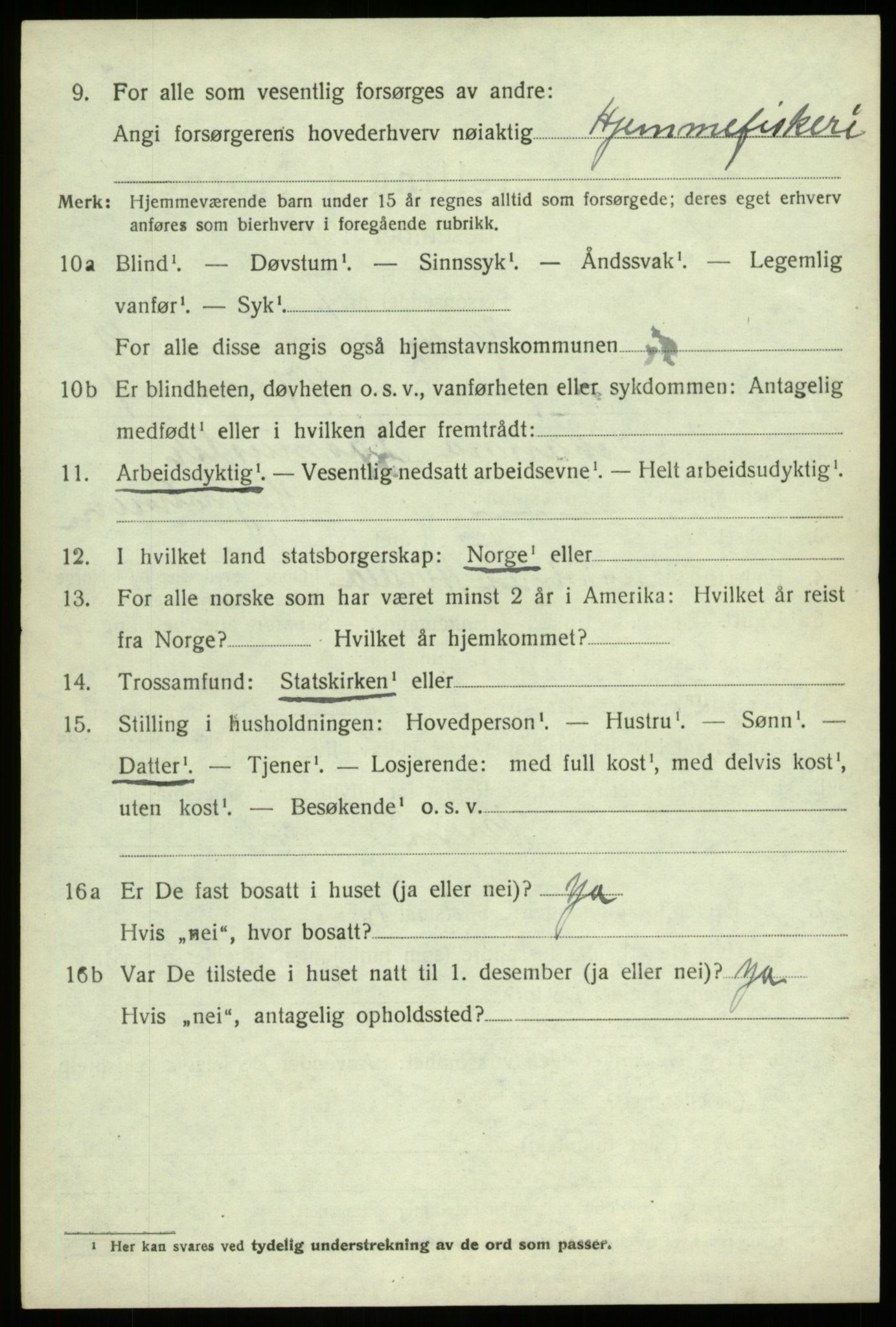 SAB, 1920 census for Herdla, 1920, p. 9684