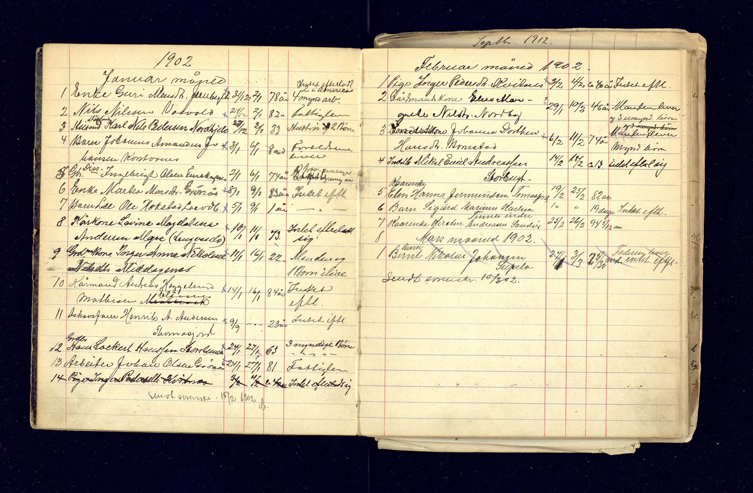 Lensmannen i Balsfjord, AV/SATØ-S-0085/Gh/Ghb/L0111/0002: Dødsfallsprotokoller / Dødsfallsprotokoll, 1901-1913