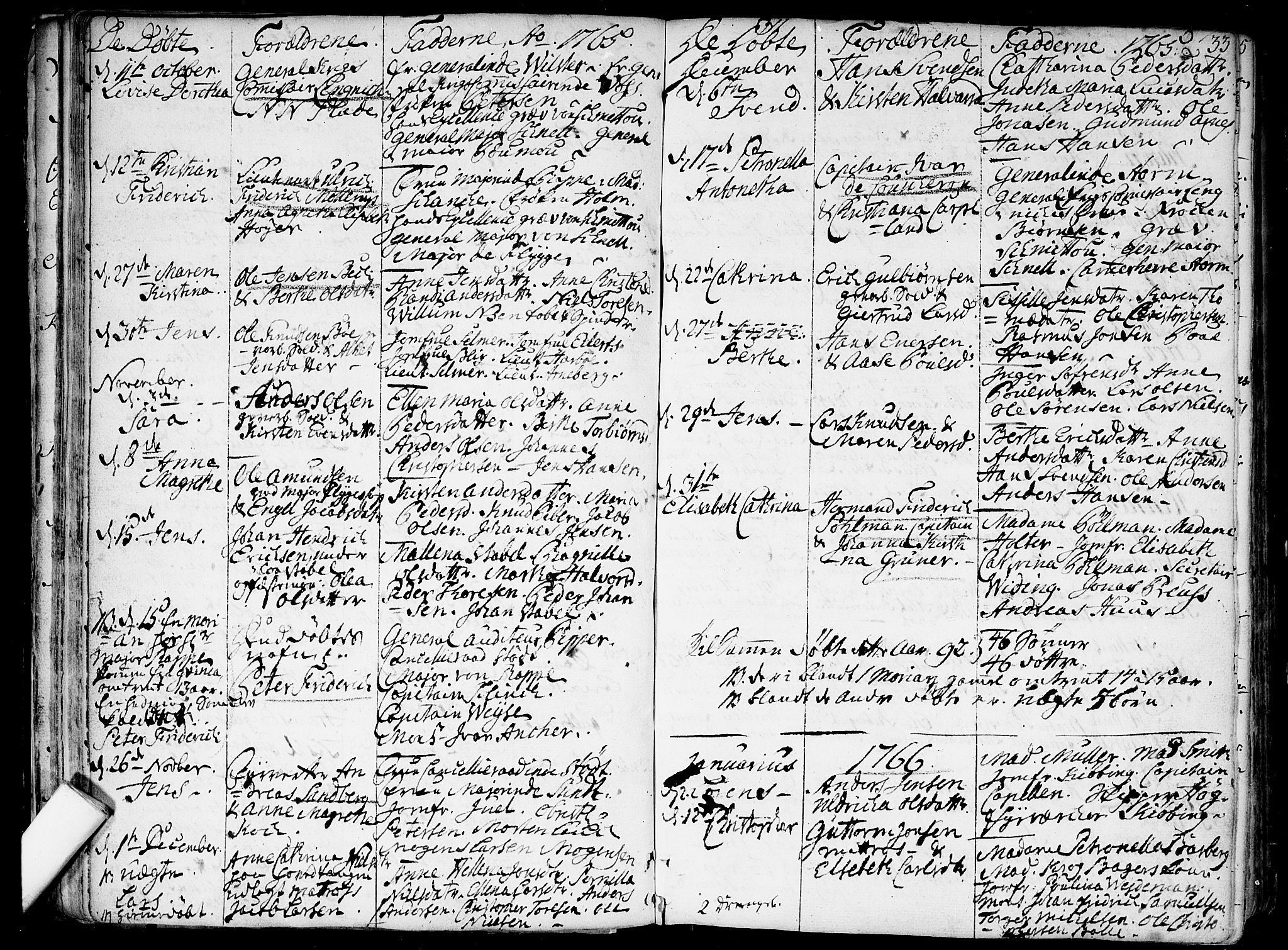 Garnisonsmenigheten Kirkebøker, SAO/A-10846/F/Fa/L0002: Parish register (official) no. 2, 1757-1776, p. 33