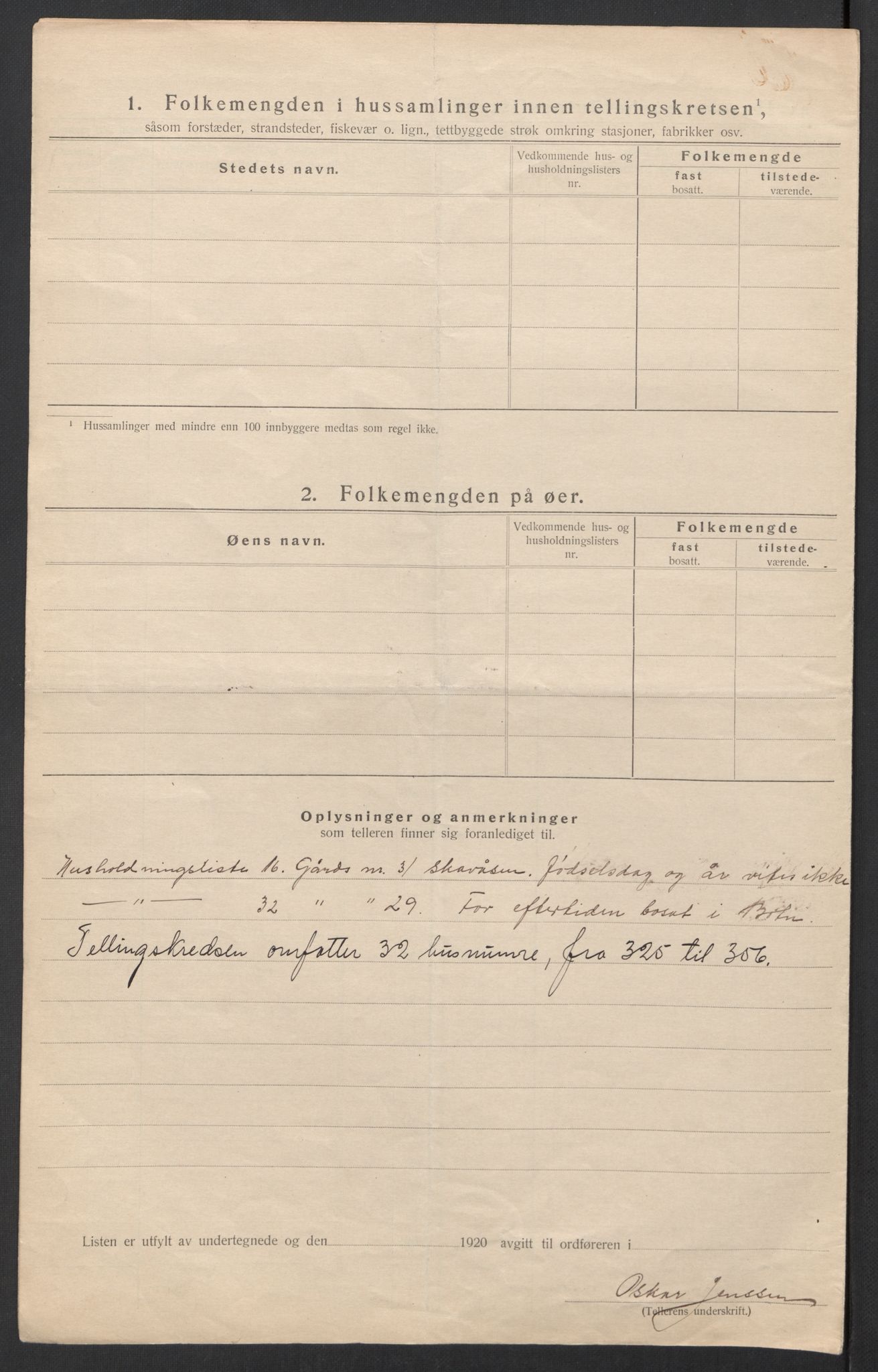 SAT, 1920 census for Evenes, 1920, p. 27