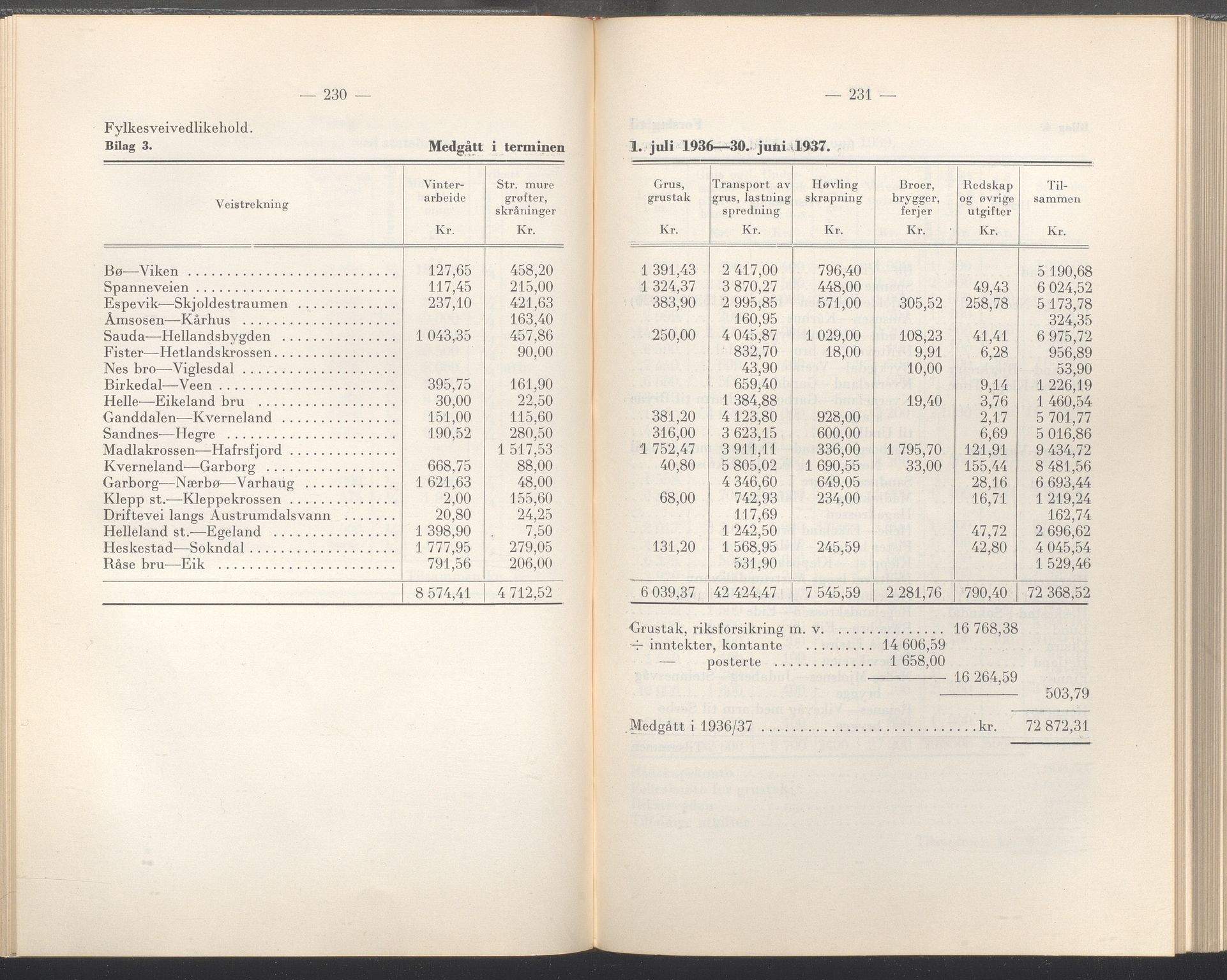 Rogaland fylkeskommune - Fylkesrådmannen , IKAR/A-900/A/Aa/Aaa/L0057: Møtebok , 1938, p. 230-231