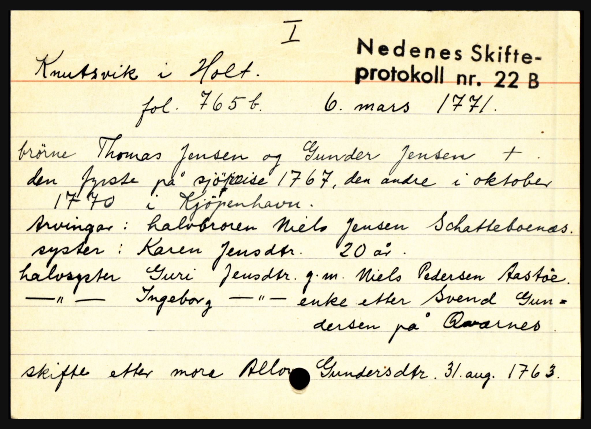 Nedenes sorenskriveri før 1824, AV/SAK-1221-0007/H, p. 15193