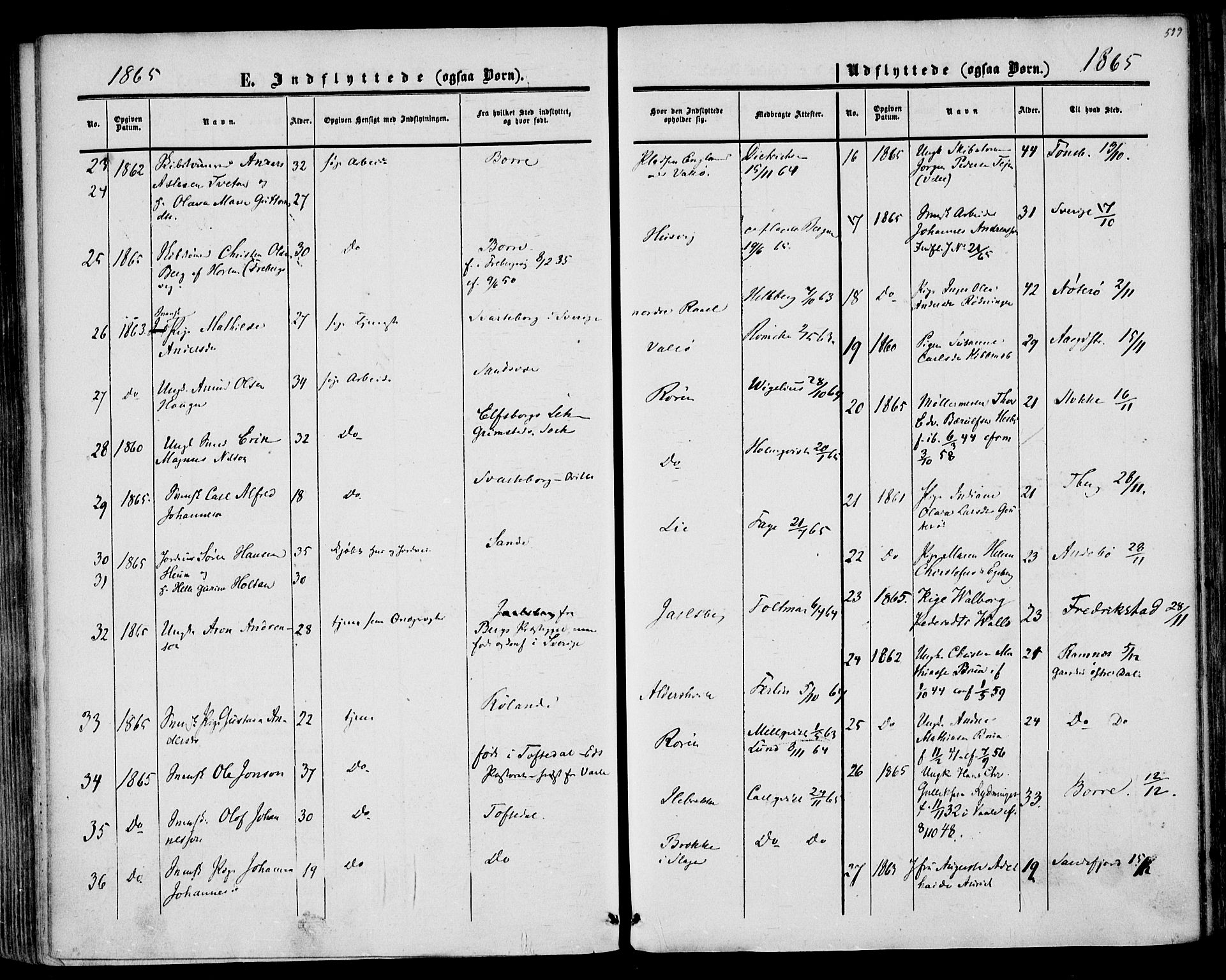 Sem kirkebøker, AV/SAKO-A-5/F/Fa/L0007: Parish register (official) no. I 7, 1856-1865, p. 519