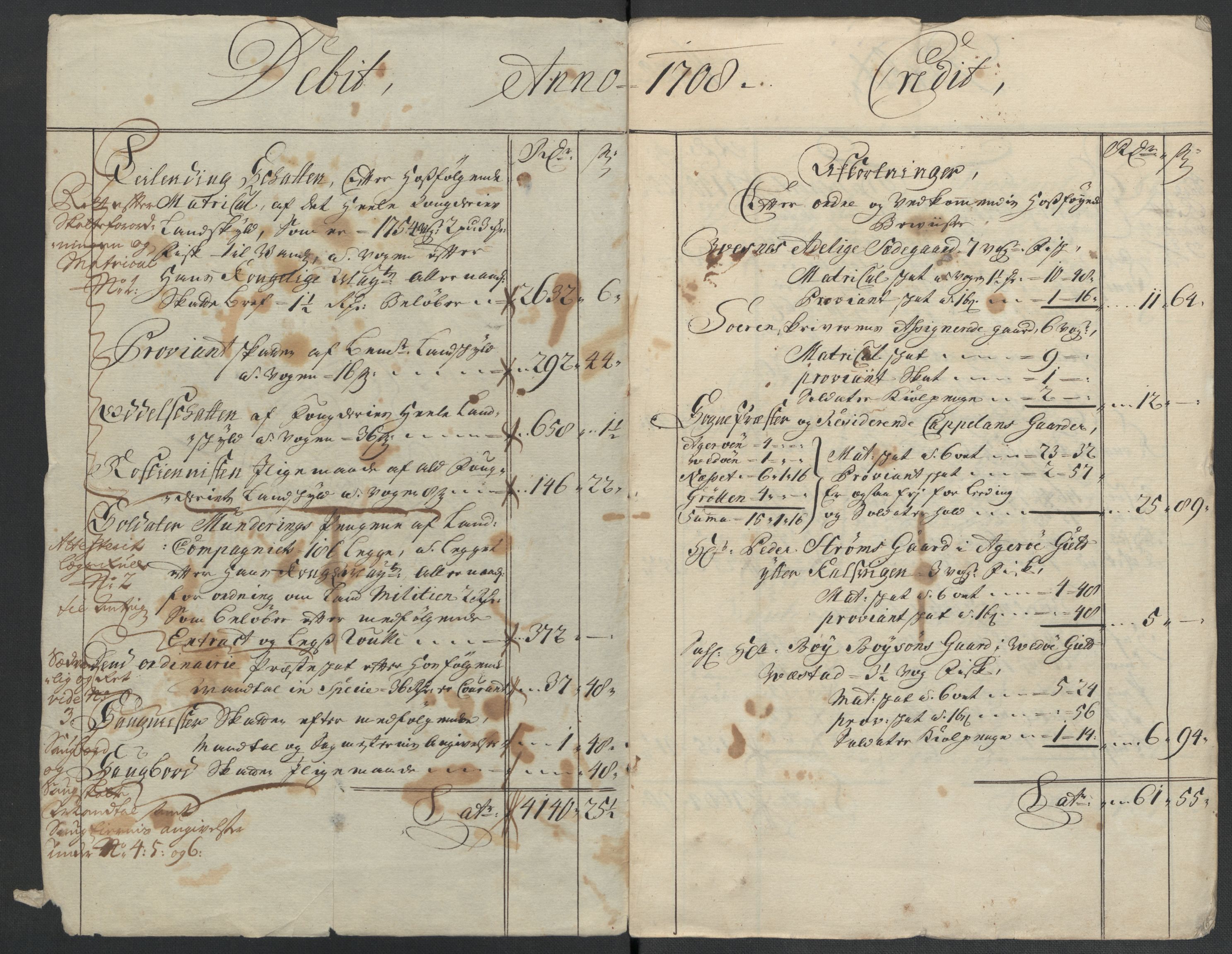 Rentekammeret inntil 1814, Reviderte regnskaper, Fogderegnskap, RA/EA-4092/R55/L3658: Fogderegnskap Romsdal, 1707-1708, p. 178