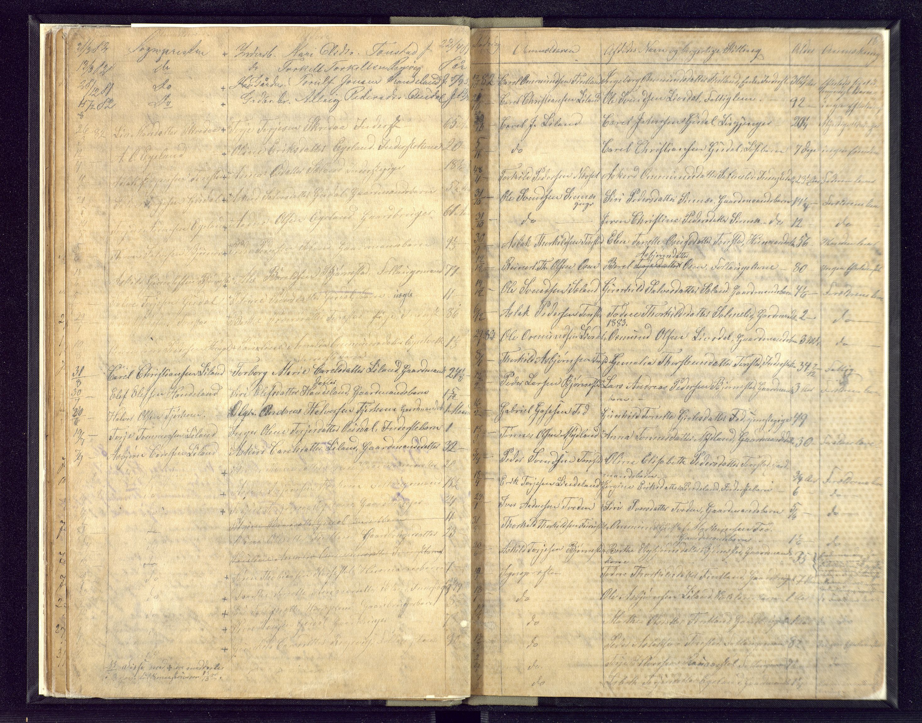 Flekkefjord sorenskriveri, AV/SAK-1221-0001/H/Ha/L0001/0005: Dødsfallsfortegnelser / Dødsfallsfortegnelse Tonstad og Lund (Rogaland), 1863-1889, p. 19
