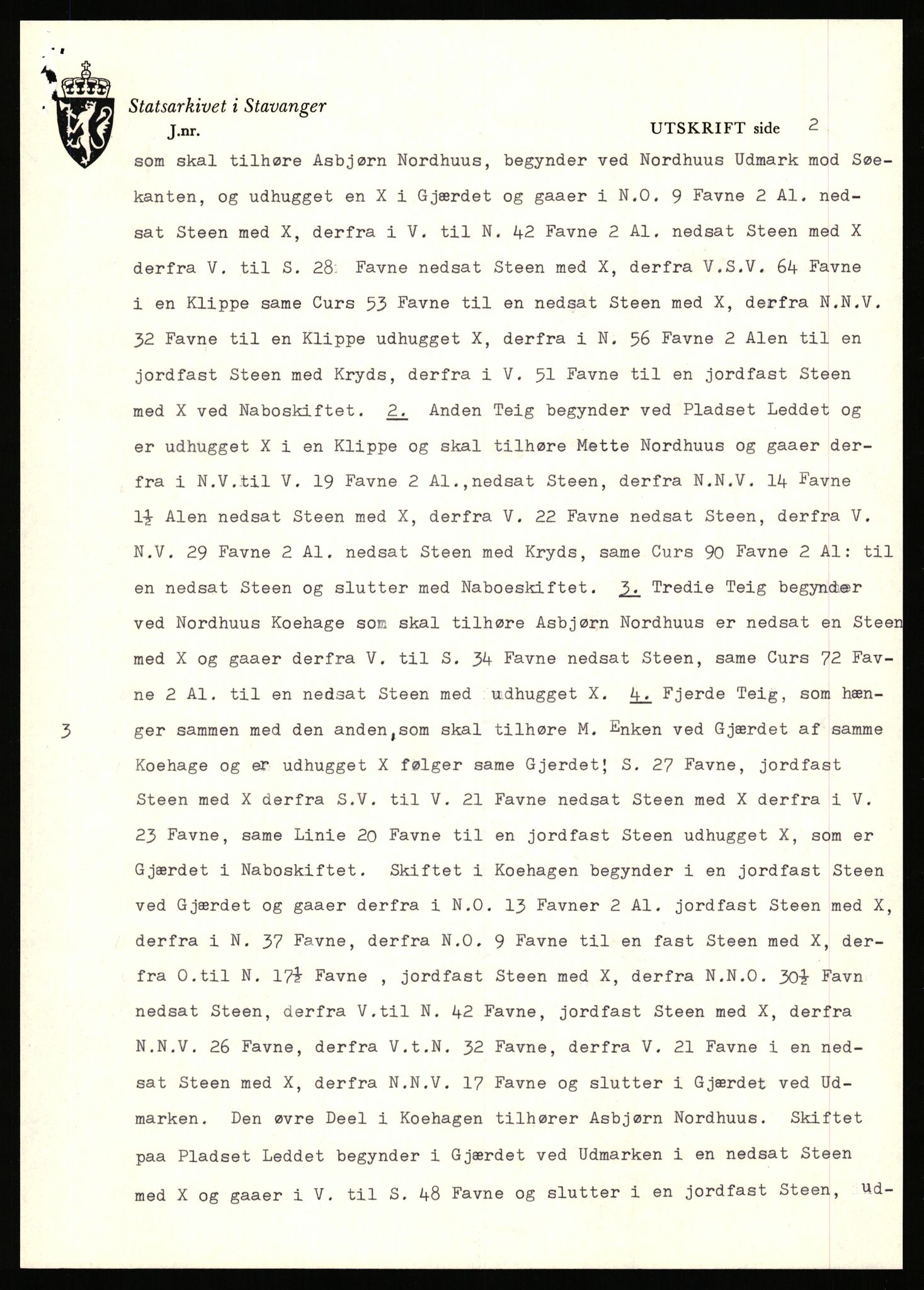 Statsarkivet i Stavanger, AV/SAST-A-101971/03/Y/Yj/L0063: Avskrifter sortert etter gårdsnavn: Nordbraud - Nordvik, 1750-1930, p. 187