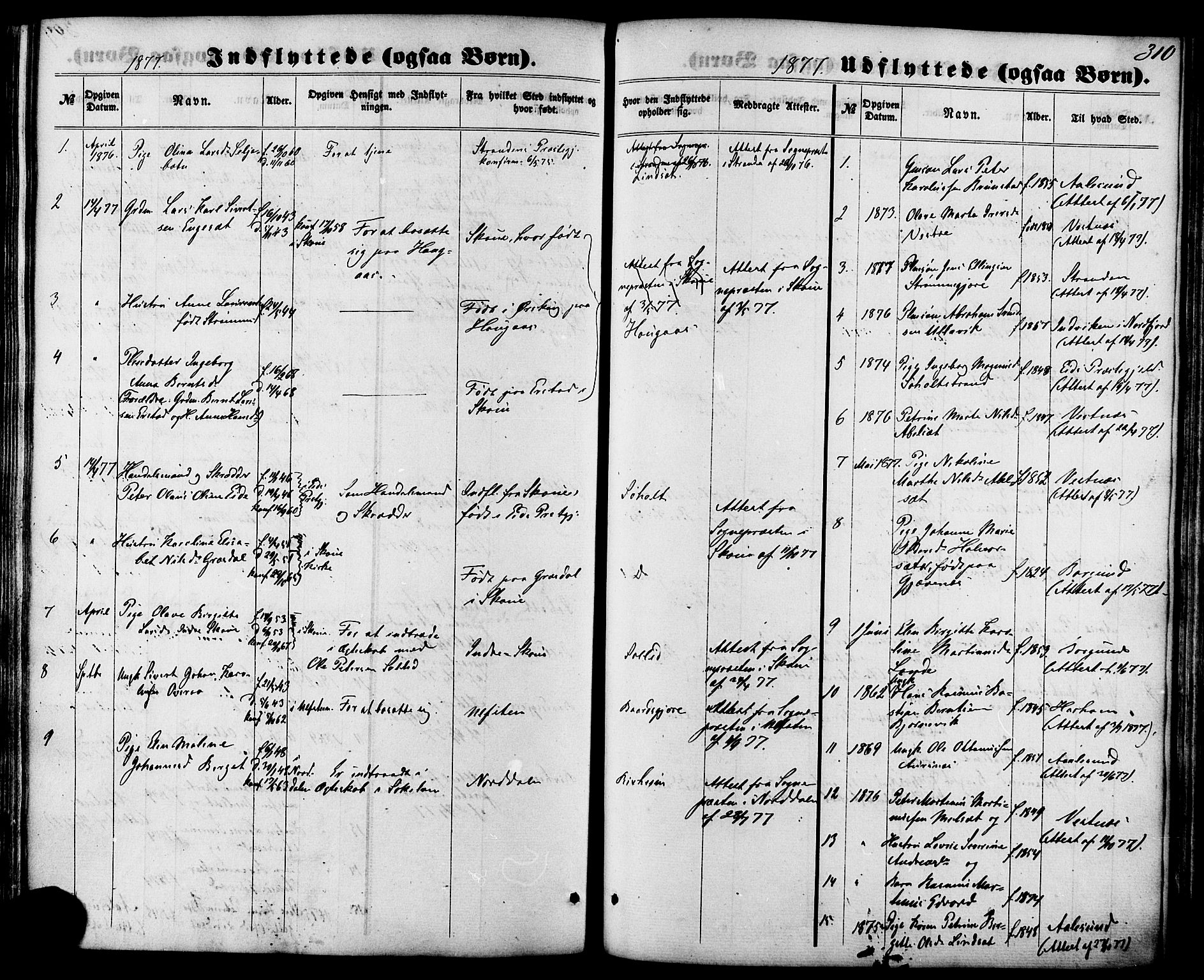 Ministerialprotokoller, klokkerbøker og fødselsregistre - Møre og Romsdal, SAT/A-1454/522/L0314: Parish register (official) no. 522A09, 1863-1877, p. 310
