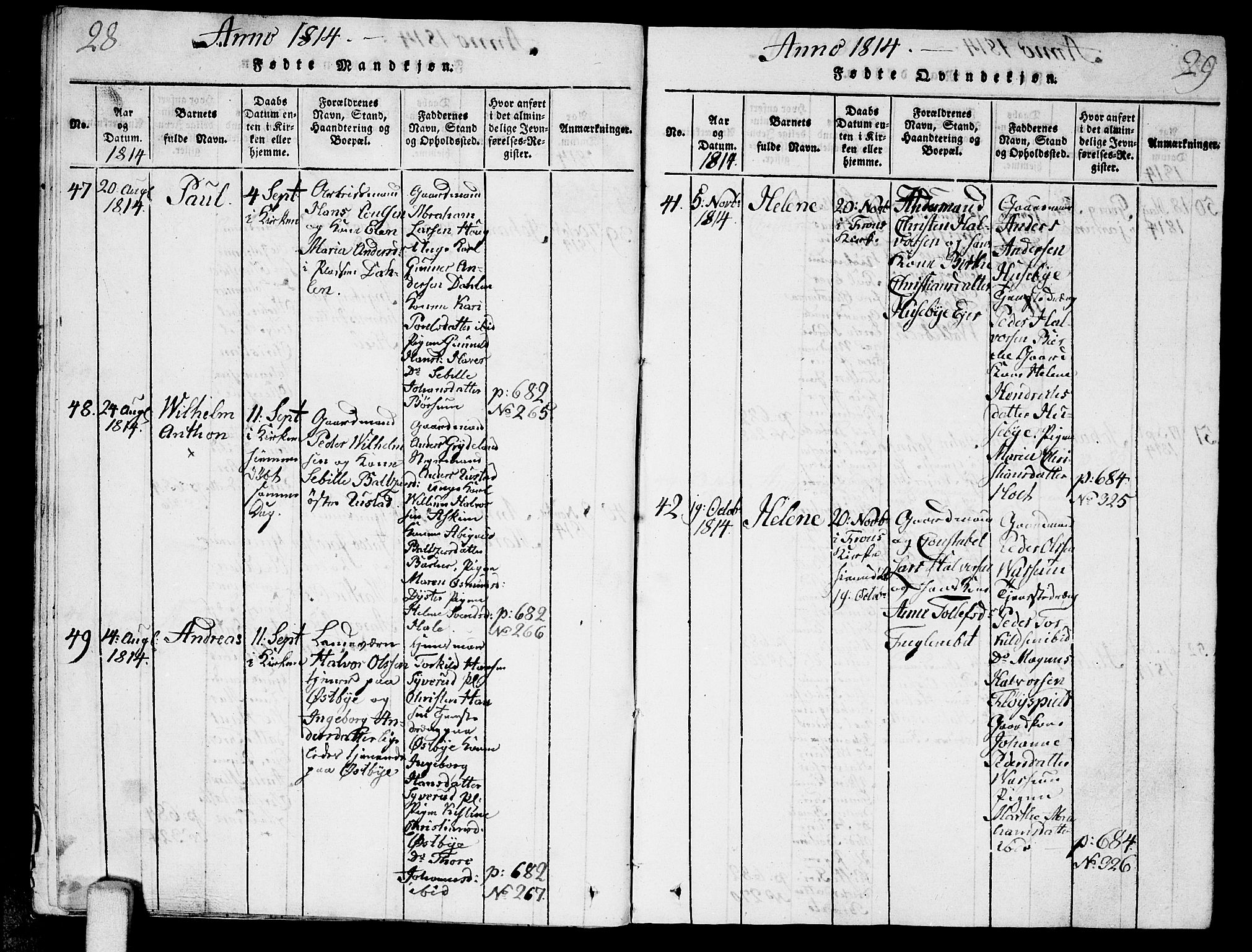 Ås prestekontor Kirkebøker, AV/SAO-A-10894/G/Ga/L0001: Parish register (copy) no. I 1, 1814-1820, p. 28-29