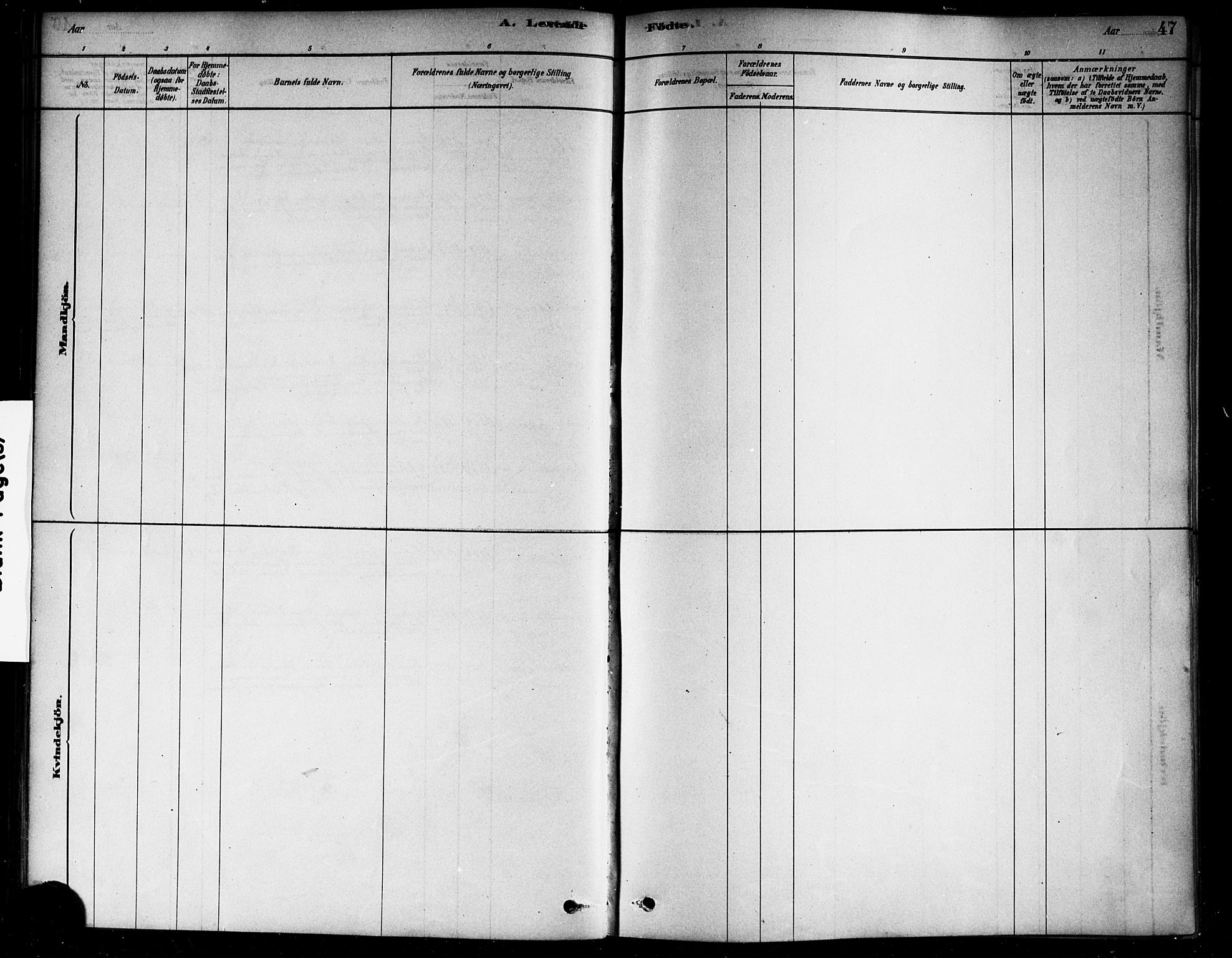 Berg prestekontor Kirkebøker, AV/SAO-A-10902/F/Fa/L0006: Parish register (official) no. I 6, 1878-1887, p. 47