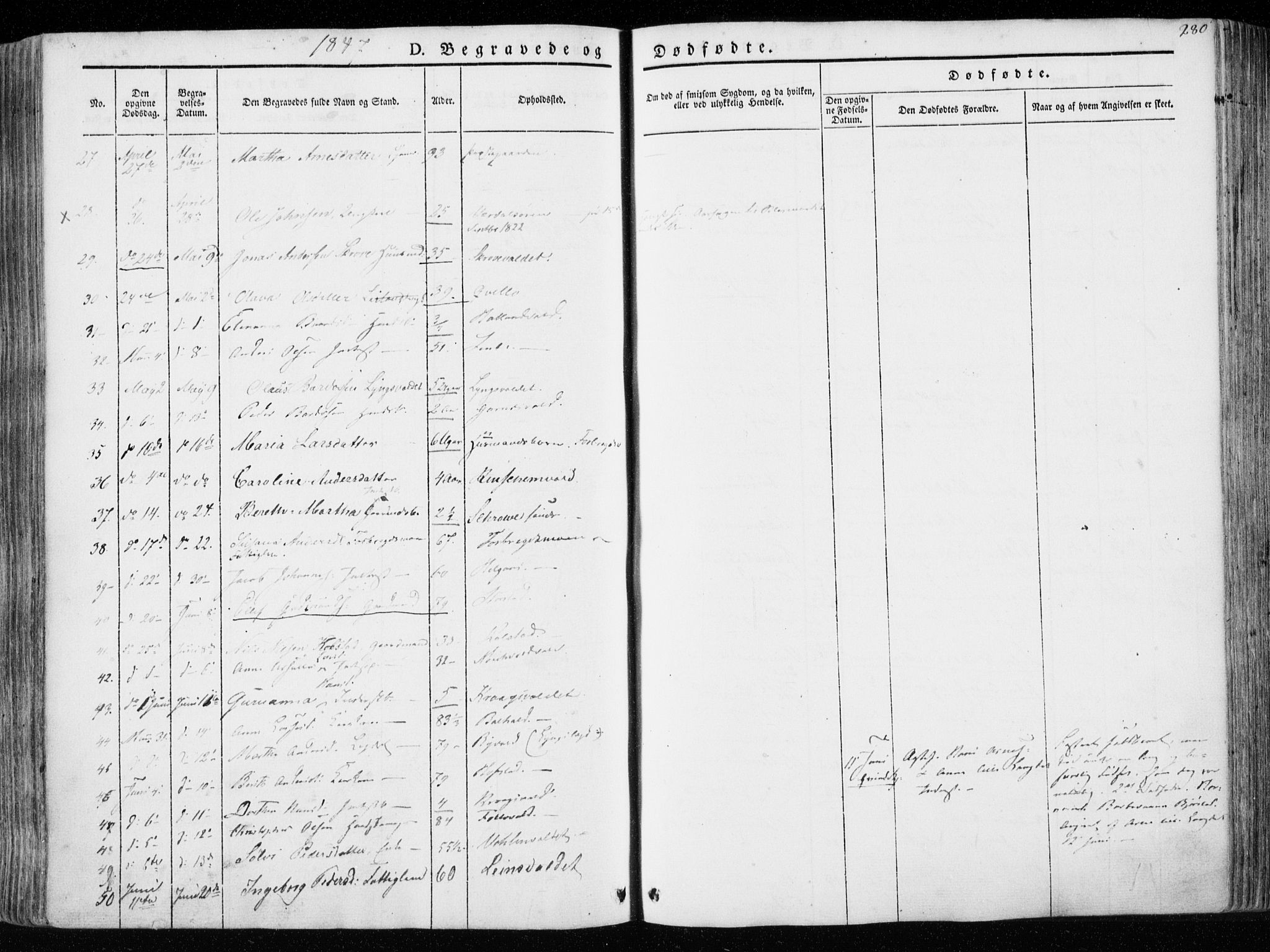 Ministerialprotokoller, klokkerbøker og fødselsregistre - Nord-Trøndelag, SAT/A-1458/723/L0239: Parish register (official) no. 723A08, 1841-1851, p. 280