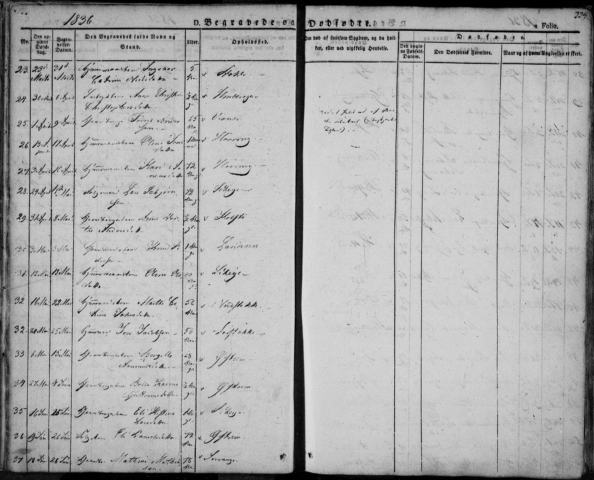 Avaldsnes sokneprestkontor, AV/SAST-A -101851/H/Ha/Haa/L0005: Parish register (official) no. A 5.2, 1825-1841, p. 334