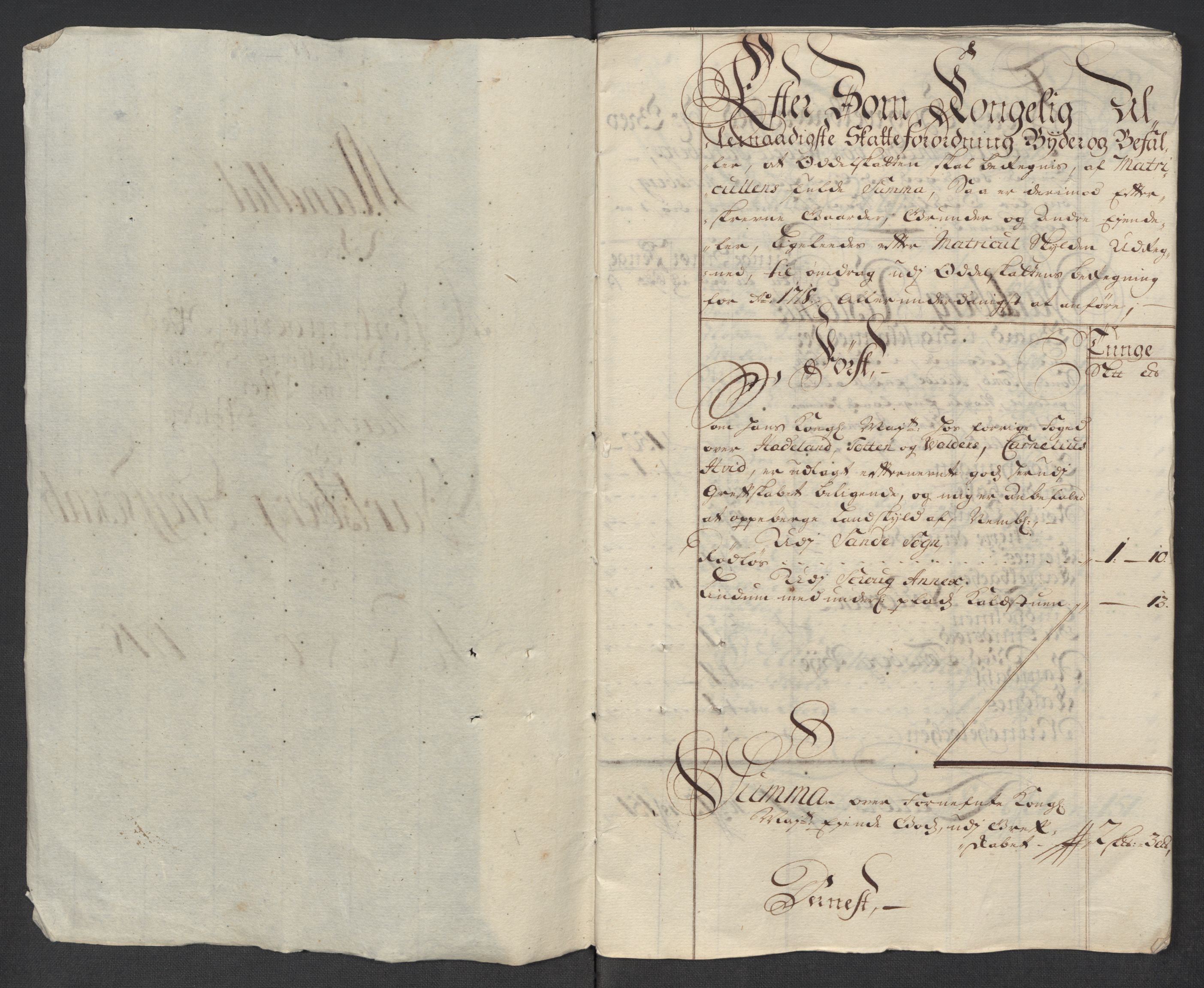 Rentekammeret inntil 1814, Reviderte regnskaper, Fogderegnskap, AV/RA-EA-4092/R32/L1882: Fogderegnskap Jarlsberg grevskap, 1718, p. 413