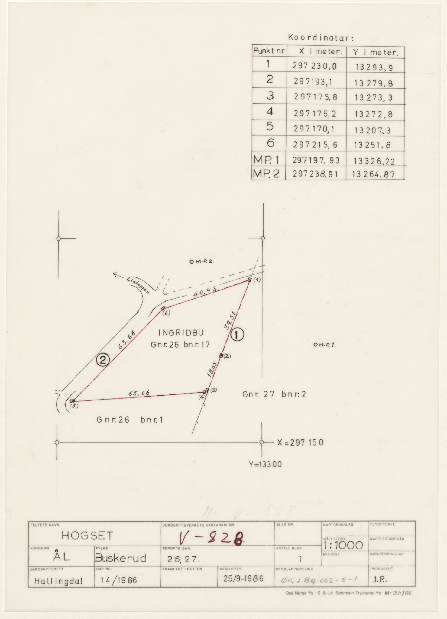 Jordskifteverkets kartarkiv, AV/RA-S-3929/T, 1859-1988, p. 1143