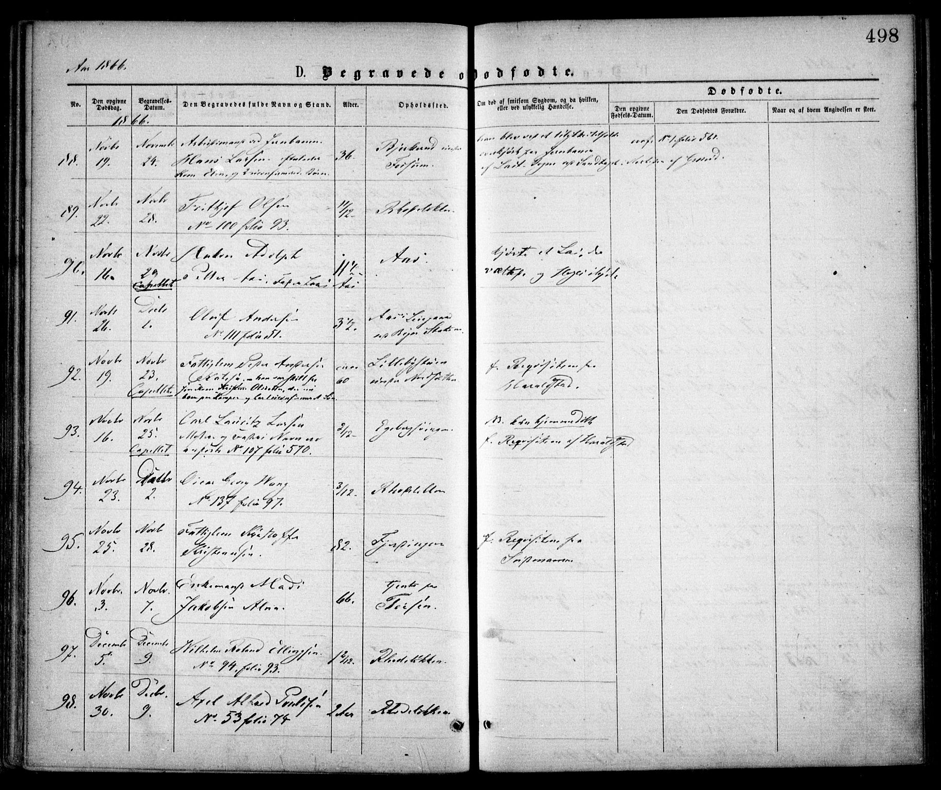 Østre Aker prestekontor Kirkebøker, AV/SAO-A-10840/F/Fa/L0001: Parish register (official) no. I 1, 1861-1869, p. 498