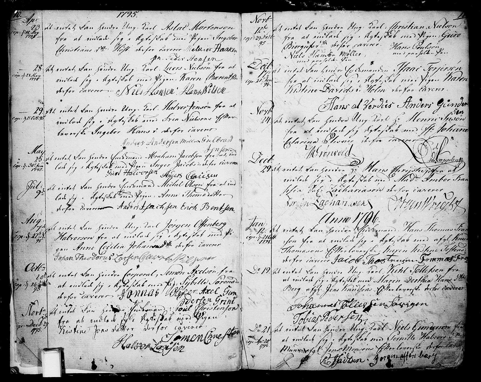 Skien kirkebøker, SAKO/A-302/F/Fa/L0004: Parish register (official) no. 4, 1792-1814, p. 10-11