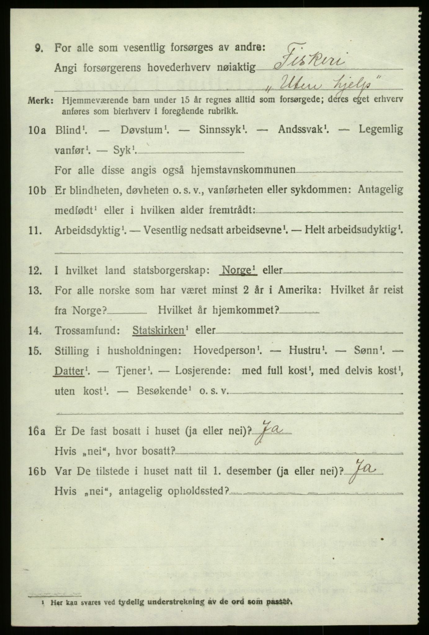 SAB, 1920 census for Bremanger, 1920, p. 5035