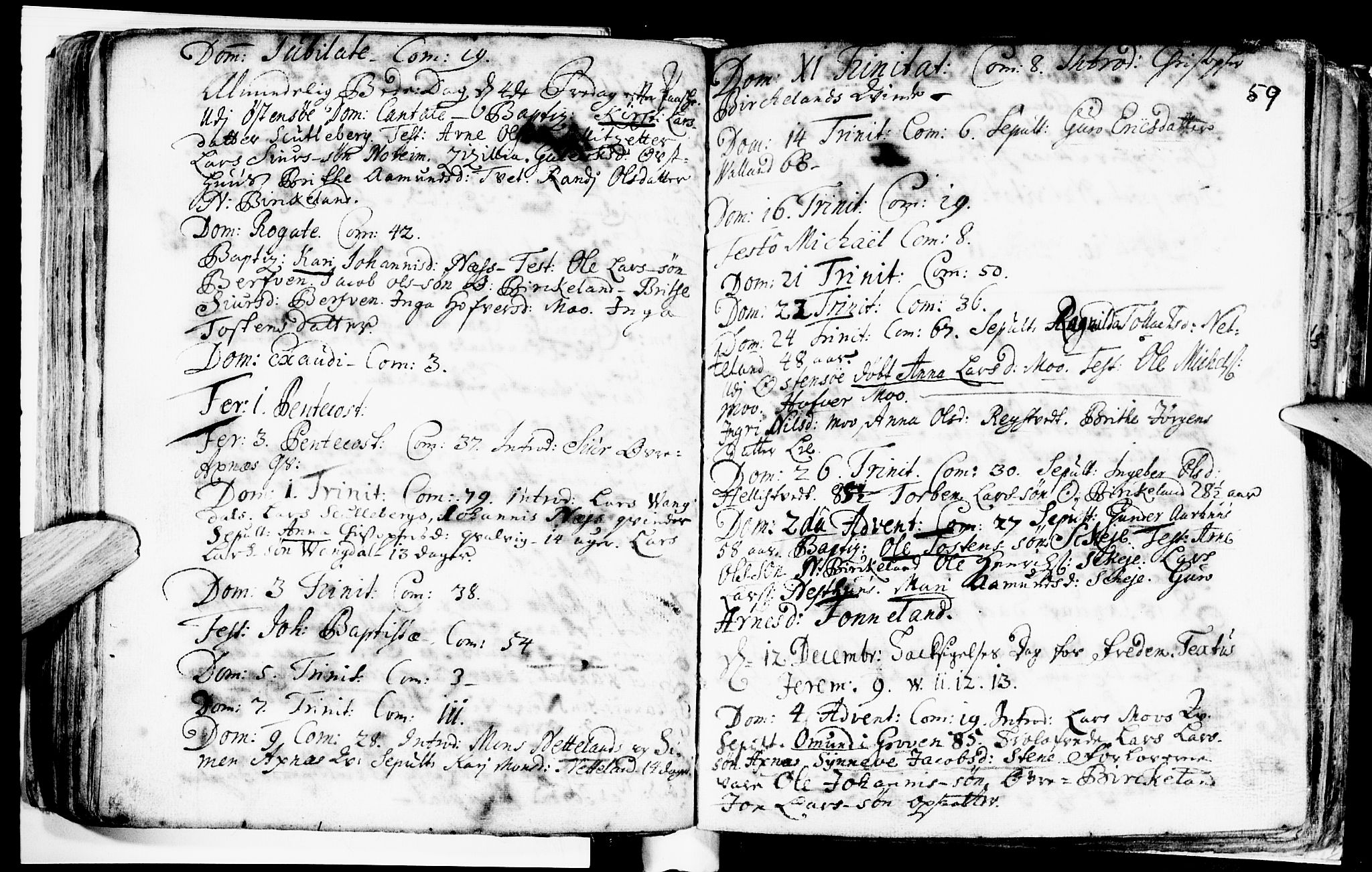 Kvam sokneprestembete, AV/SAB-A-76201/H/Haa: Parish register (official) no. A 2, 1696-1741, p. 59